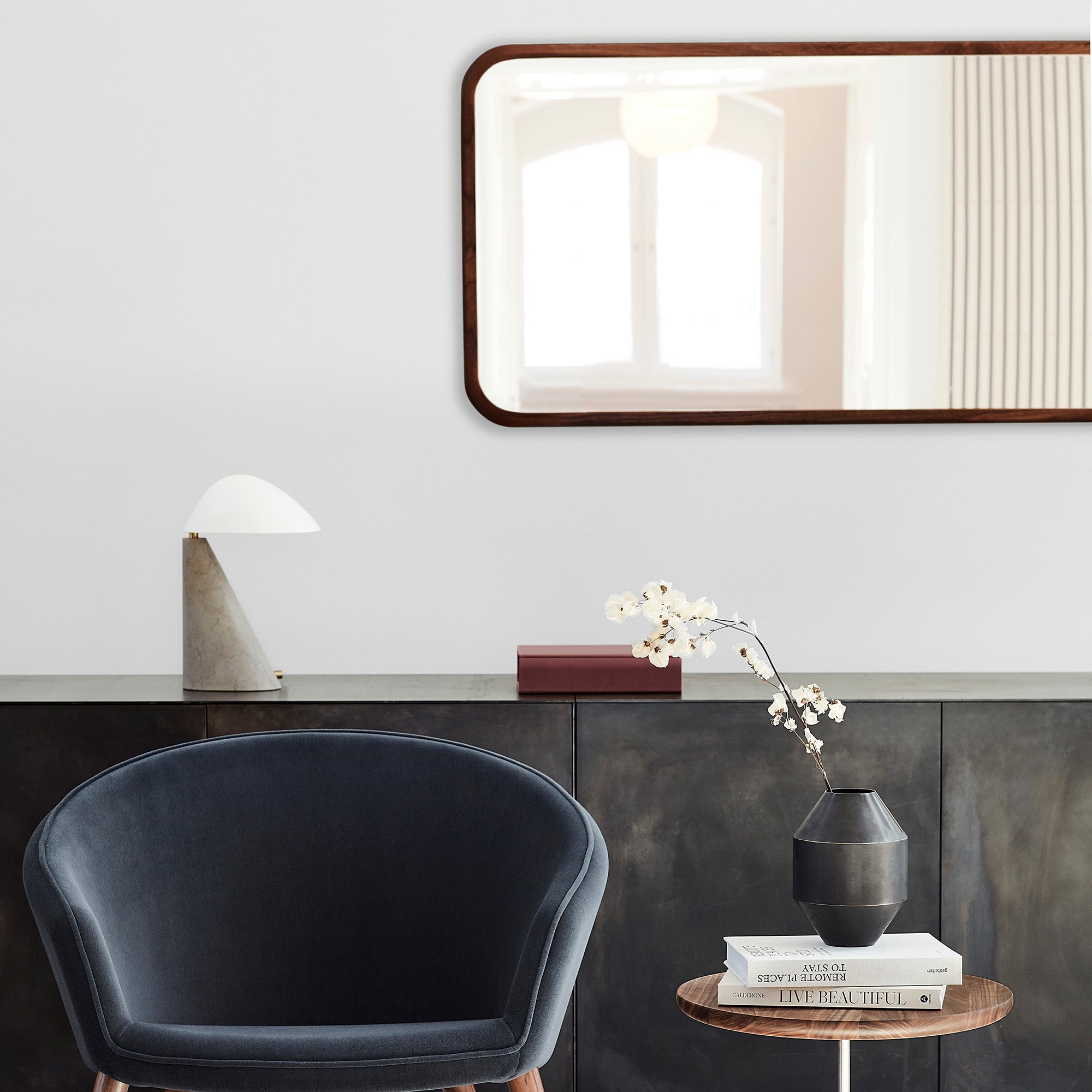 Goodee-Fredericia-Silhouette Rectangular Mirror - Color - Walnut Oiled