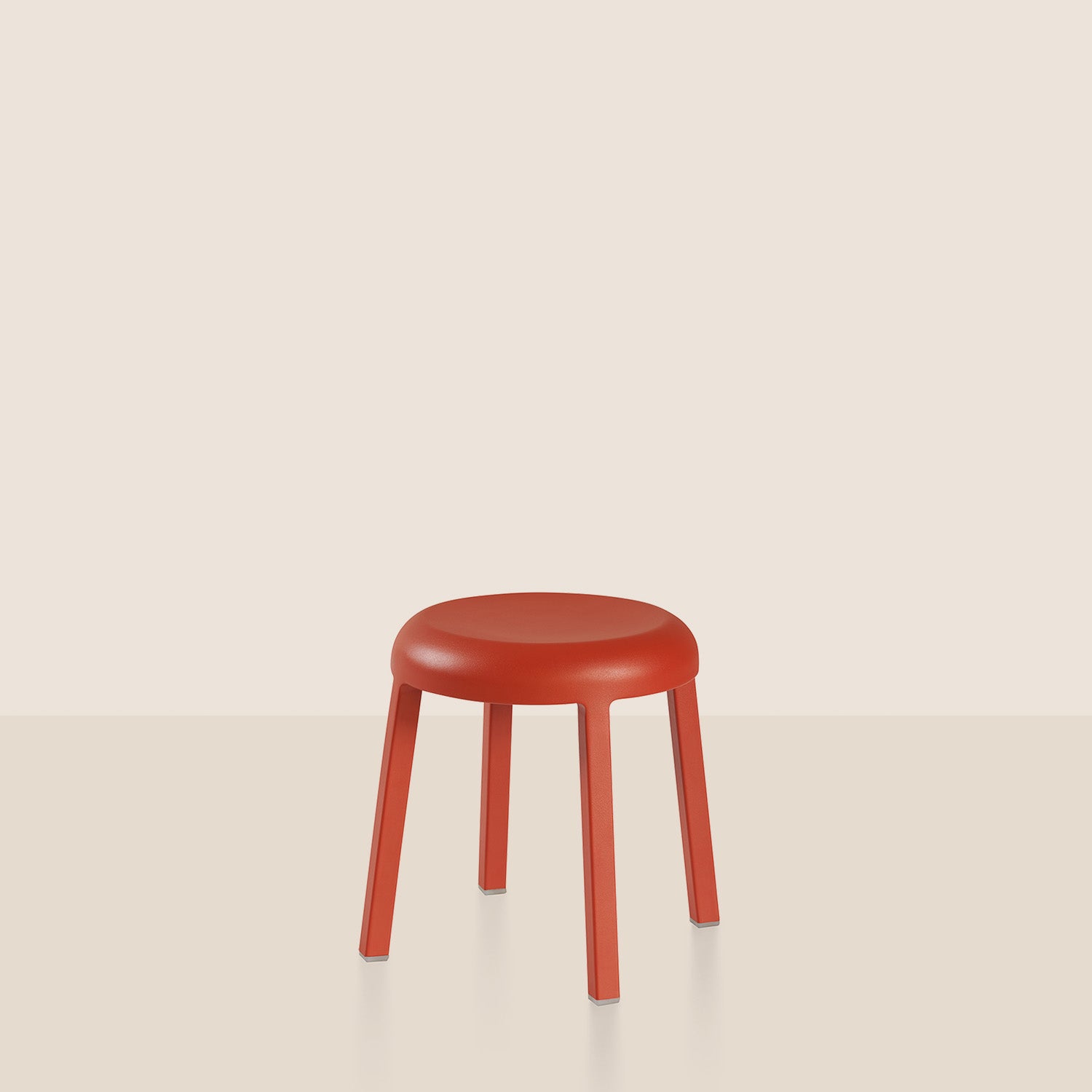 Goodee - Emeco - Za Mini Stool - Color - Coral Orange