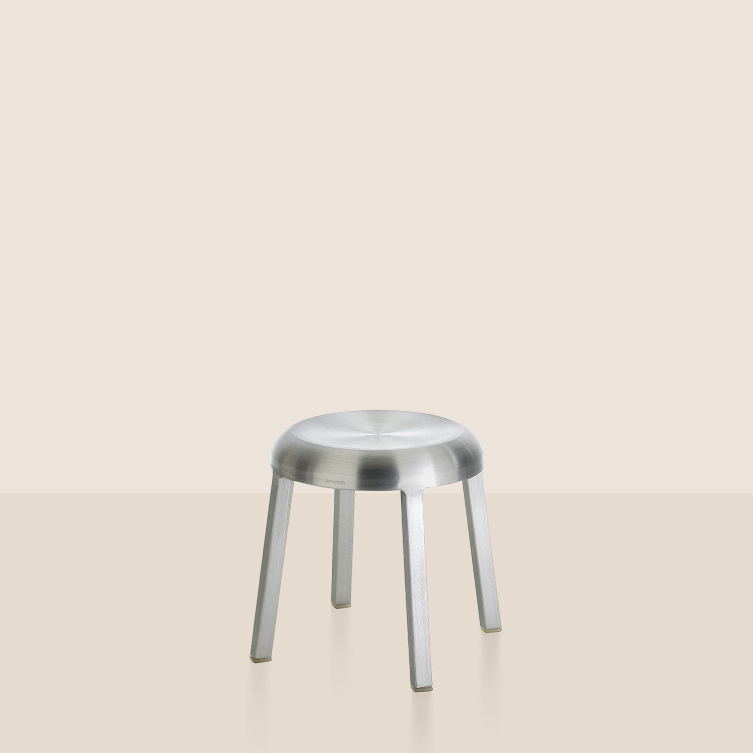 Goodee - Emeco - Za Mini Stool - Color - Hand Brushed Aluminum