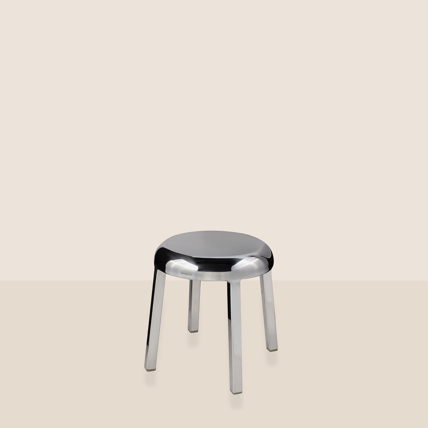 Goodee - Emeco - Za Mini Stool - Color - Hand Polished Aluminum
