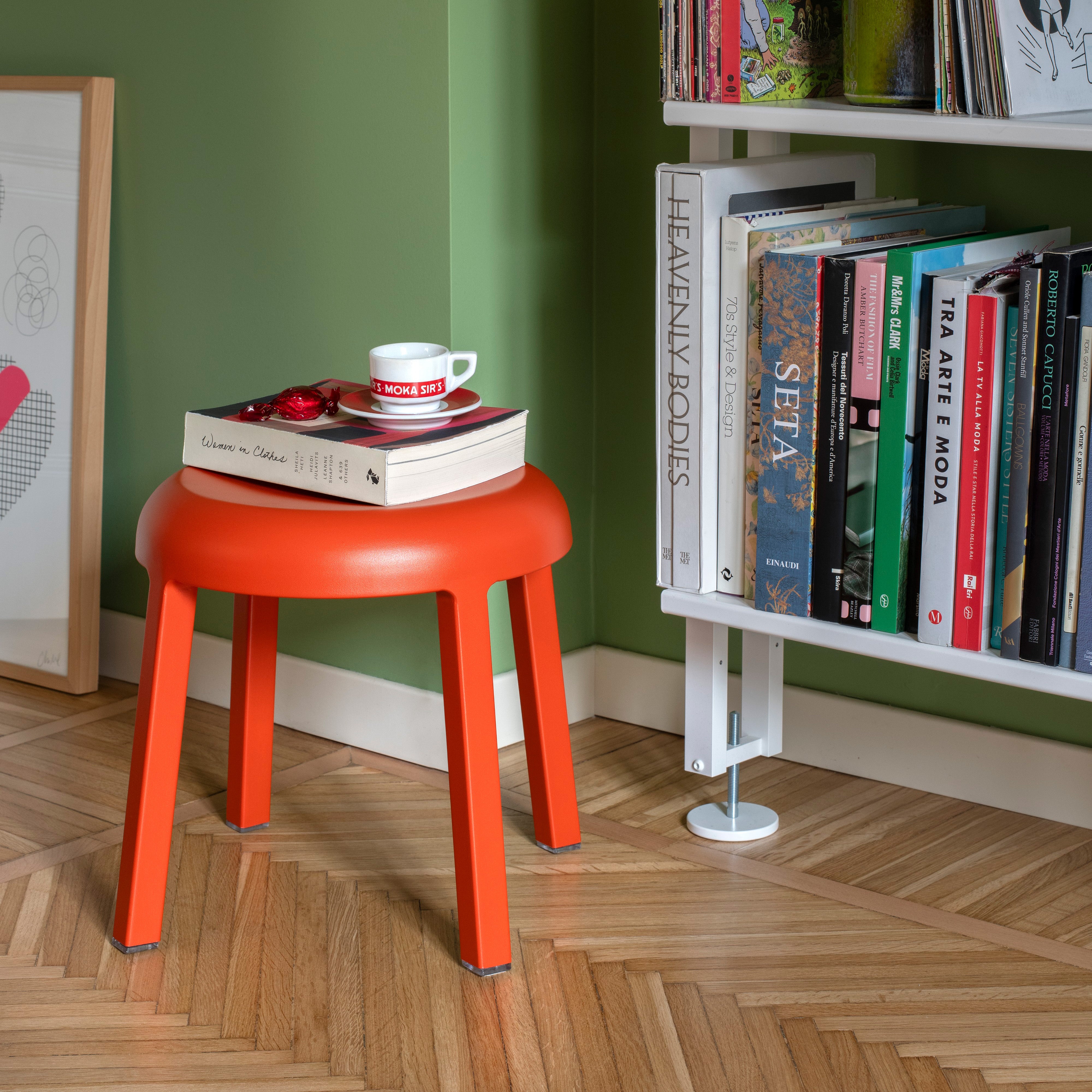 Goodee - Emeco - Za Mini Stool - Color - Coral Orange