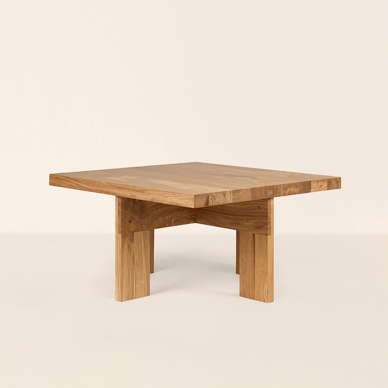 Goodee-Frama-Farmhouse Coffee Table - Square - Color - Natural Oak