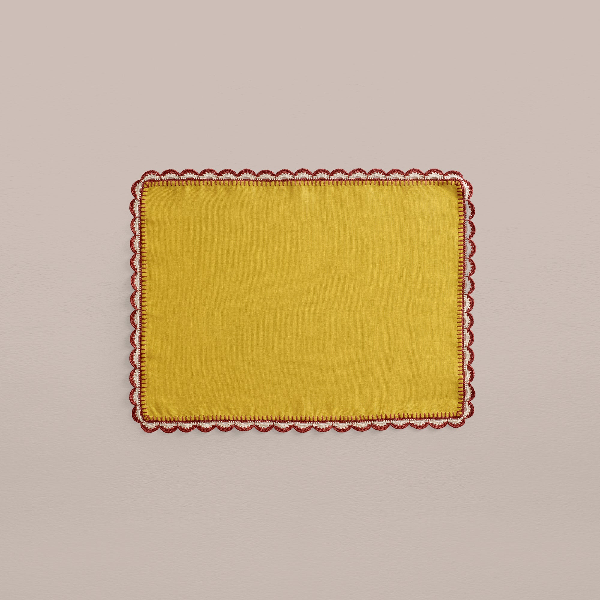 Goodee-ANŪT Cairo-Scallop Placemat - Set of 2 - Color - Amber