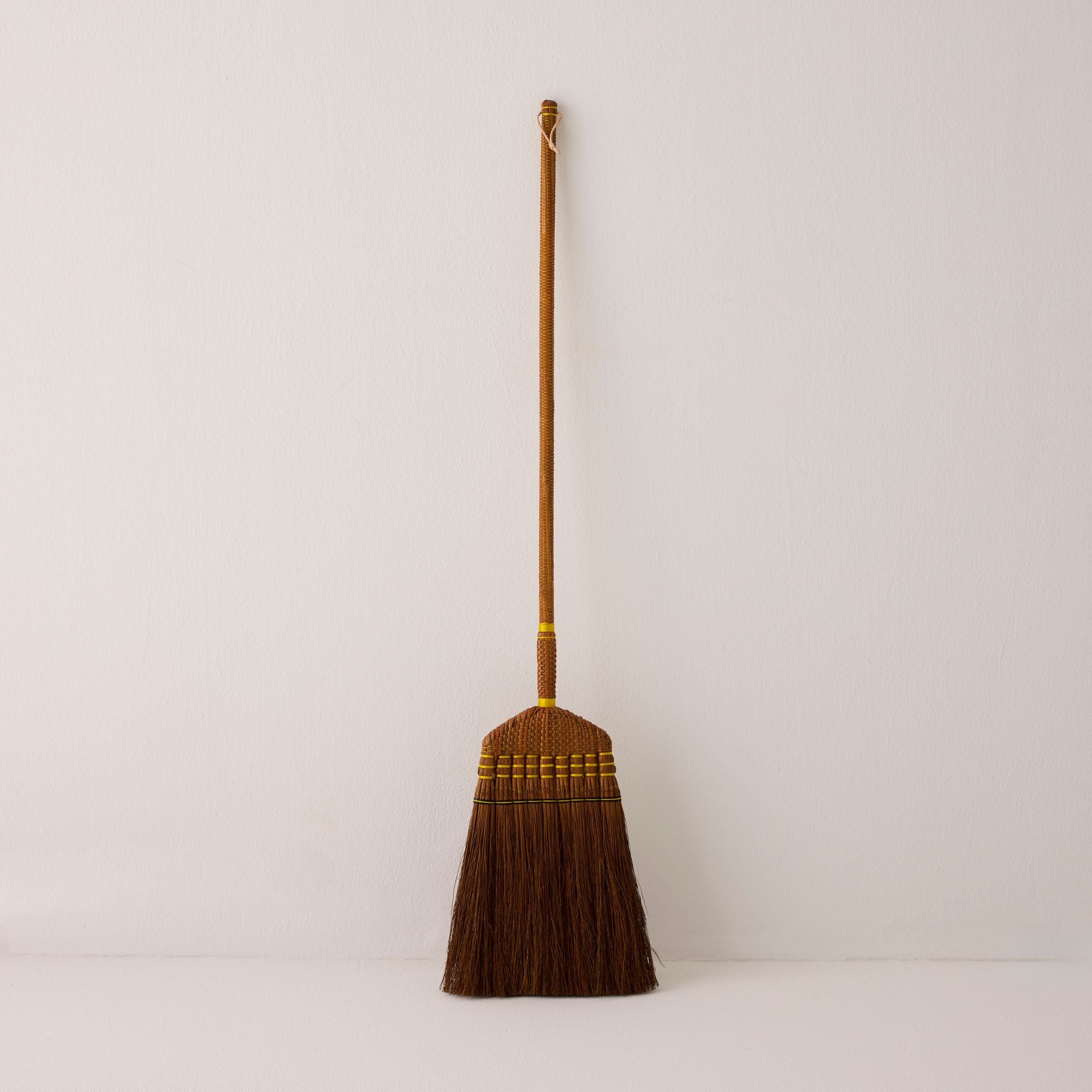 Goodee-Baan Boon-Heritage Wrapped Bamboo Handle Broom - Ginger - Color - Ginger