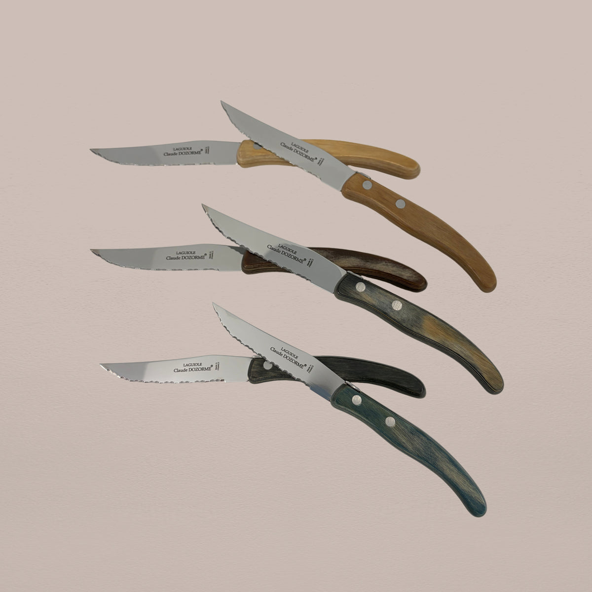 Goodee-Claude Dozorme-6-Piece Steak Knife Set - Everwood - Color - Everwood