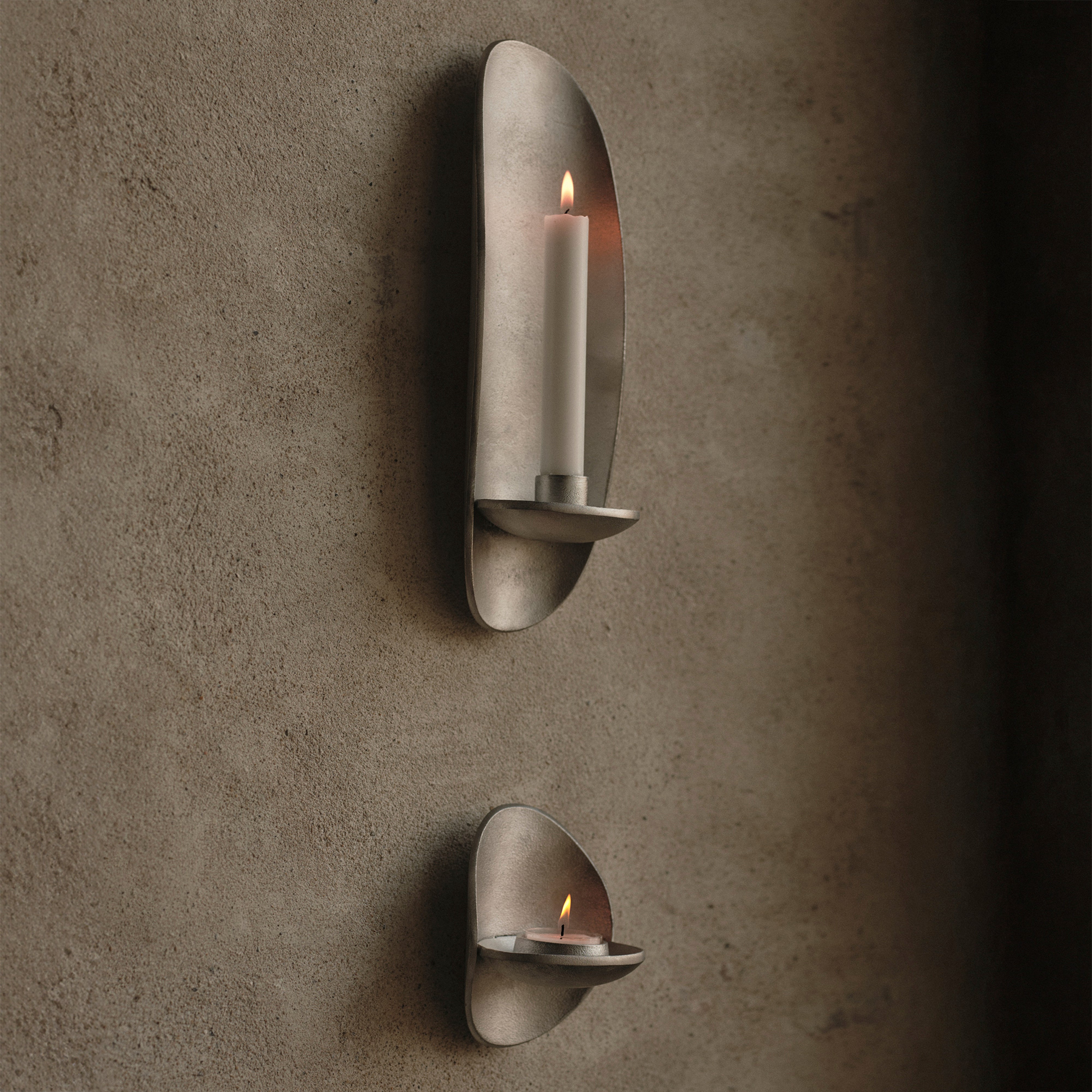 Goodee-Ferm Living- Agapé Candle Holder - Color - Aluminum
