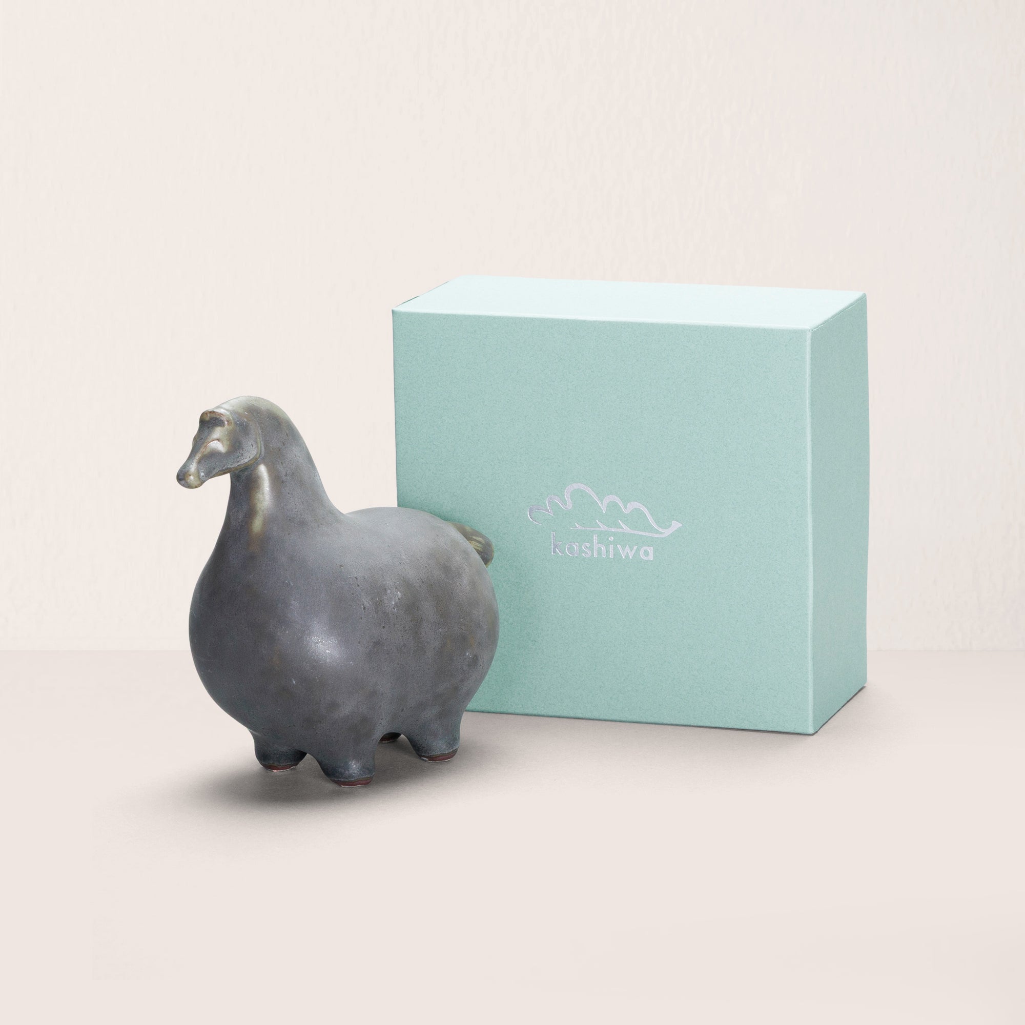 Goodee-Kashiwa Craft-Horse Ornament - Color - Slate Green