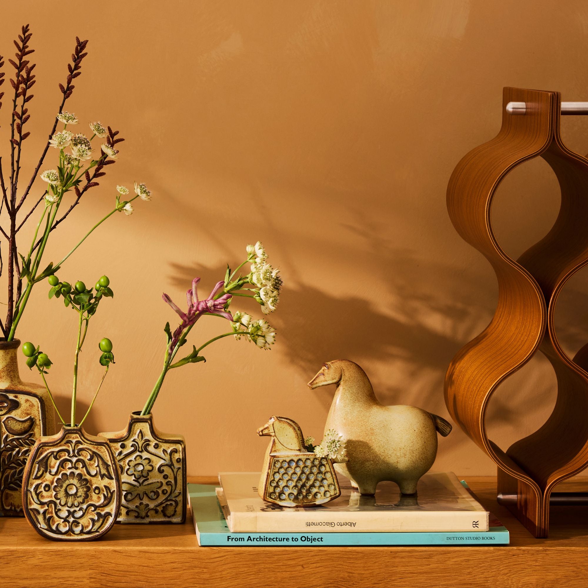 Goodee-Kashiwa Craft-Horse Ornament - Horse Vase - Color - Natural
