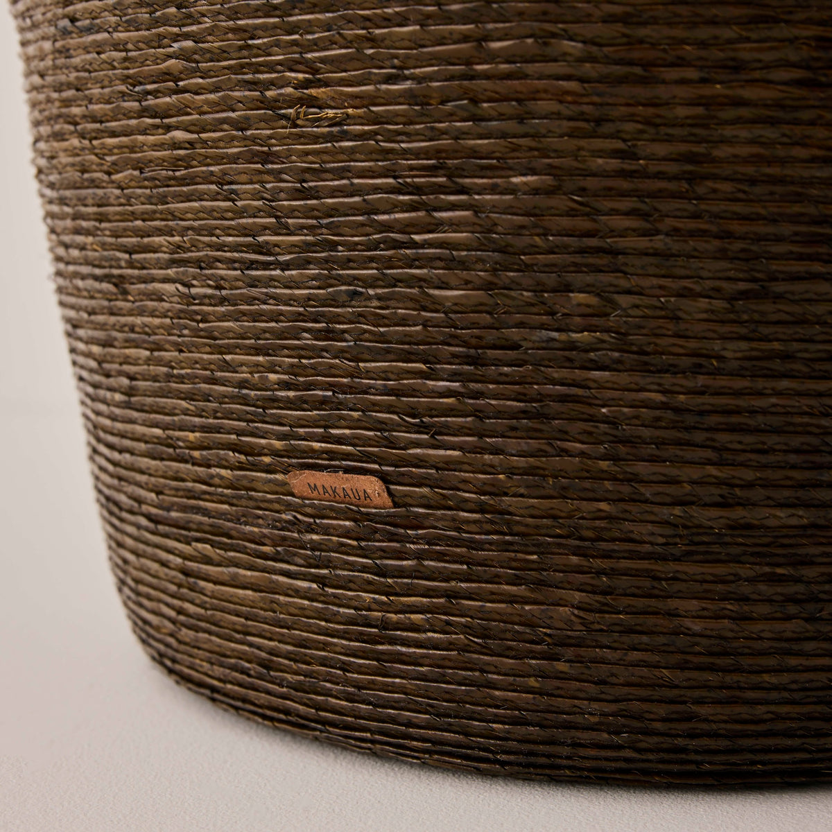 Goodee-Makaua-Tall Woven Lidded Hamper - Color - Cafe