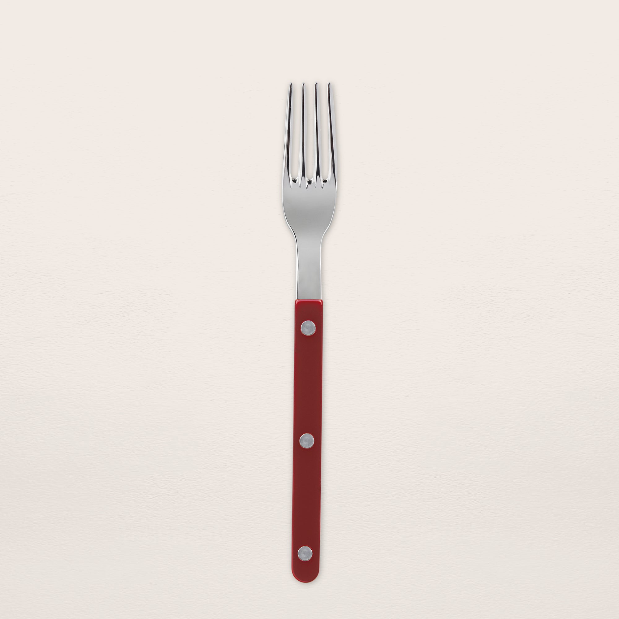 Goodee-Sabre Paris-Bistrot Solid Flatware - Set of 4 - Color - Burgundy/Shiny