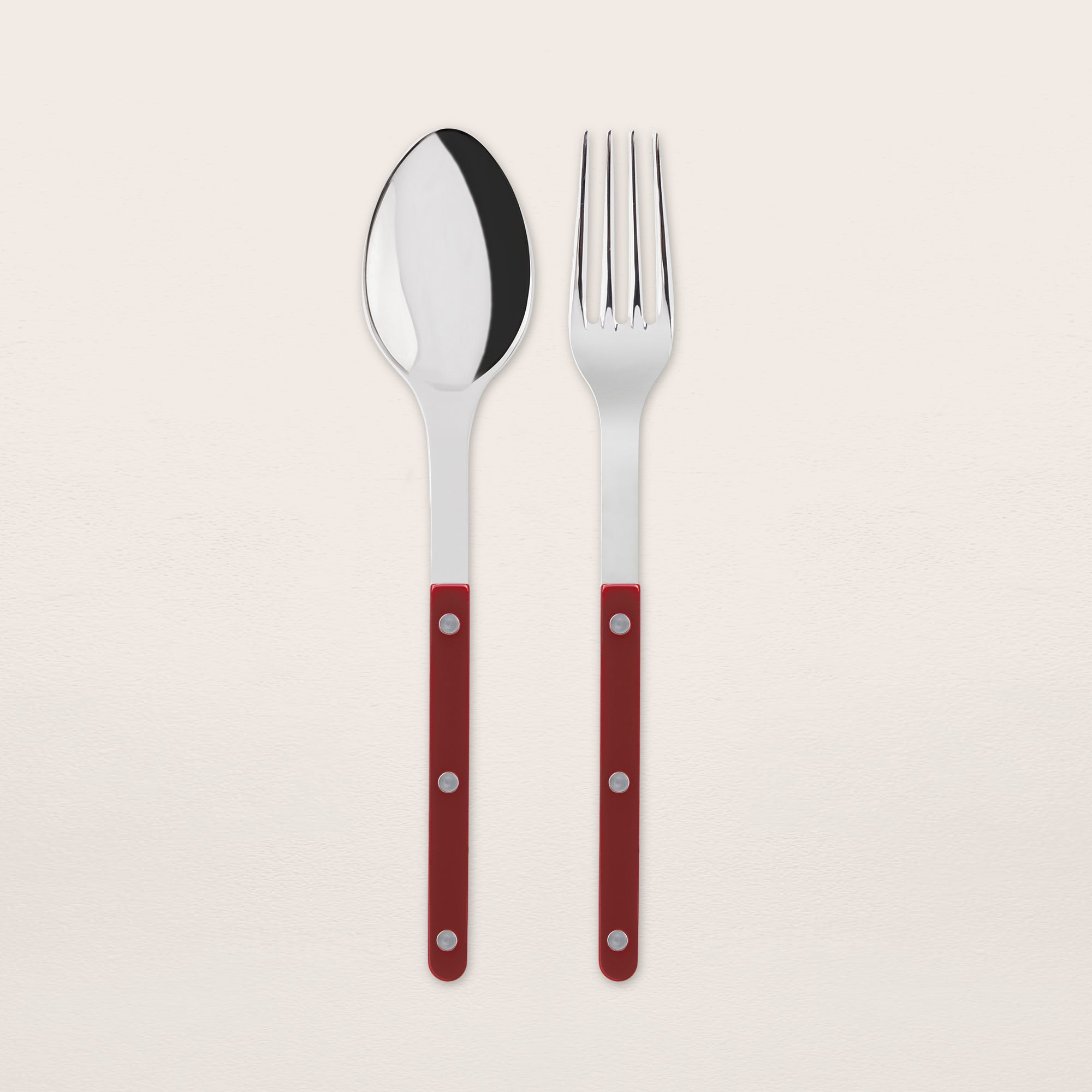 Goodee-Sabre Paris-Bistrot Solid Serving Set - Color - Burgundy/Shiny
