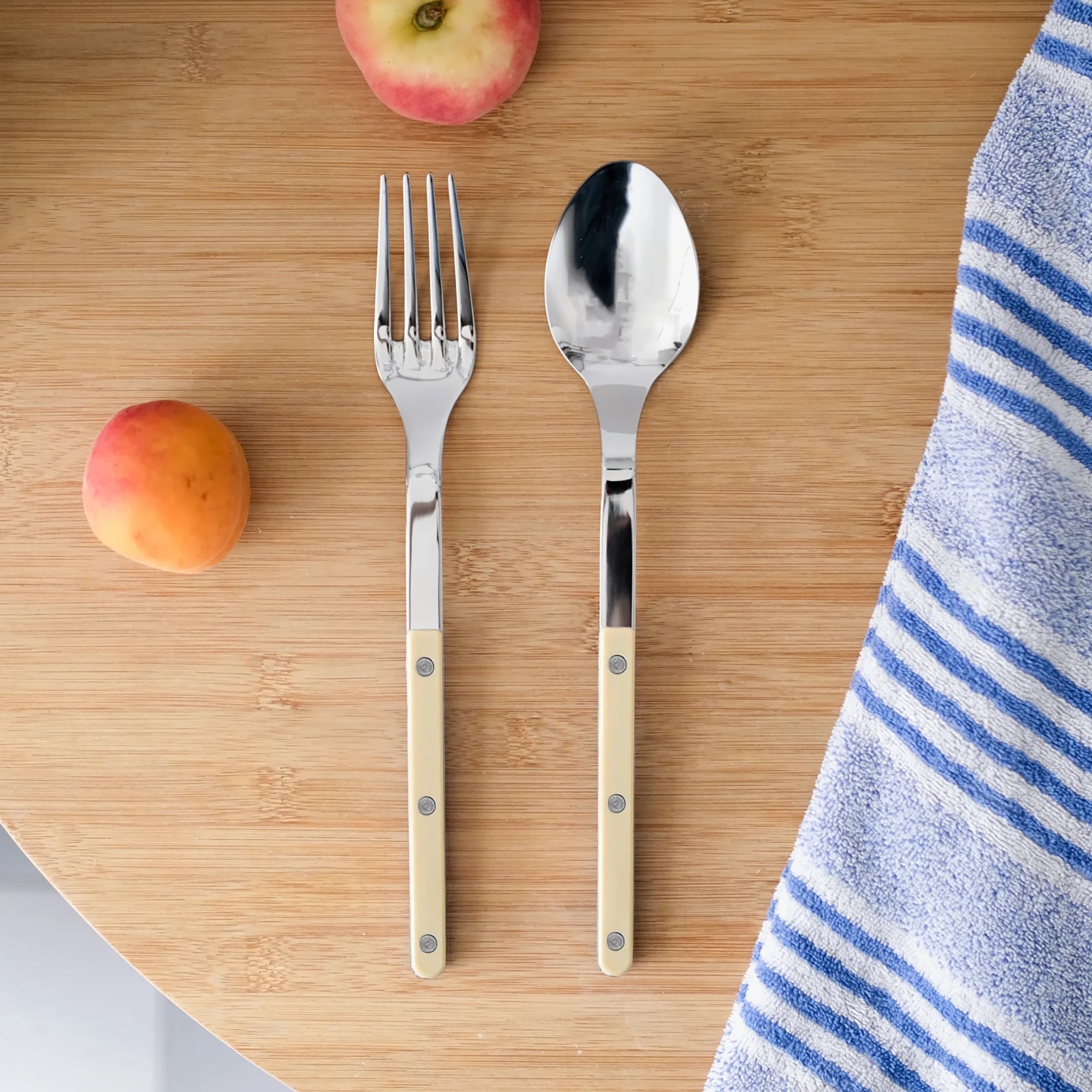 Goodee-Sabre Paris-Bistrot Solid Serving Set - Color - Ivory/Shiny