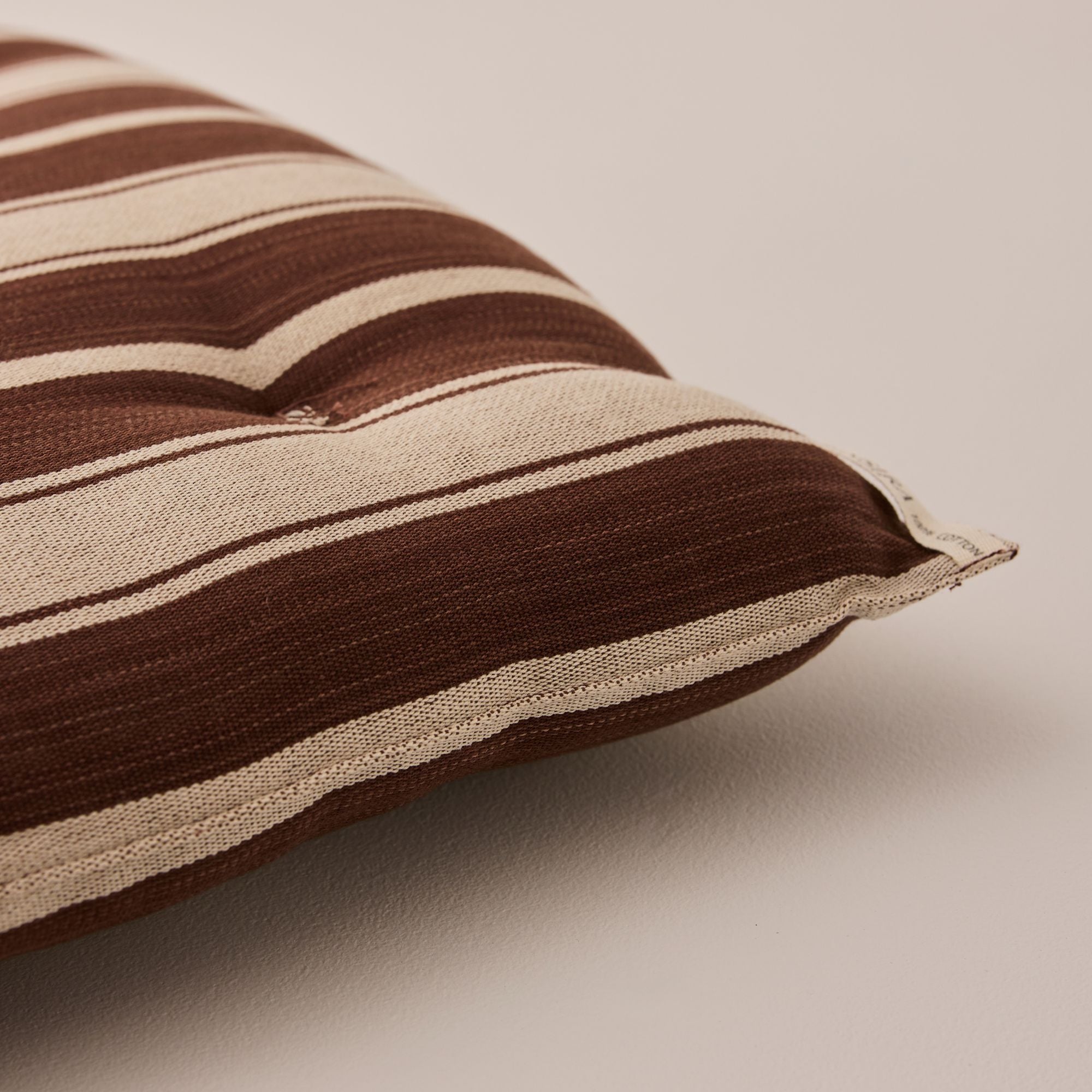 Goodee-Tensira-Chair Cushion - Color - Chocolate Brown/Ecru