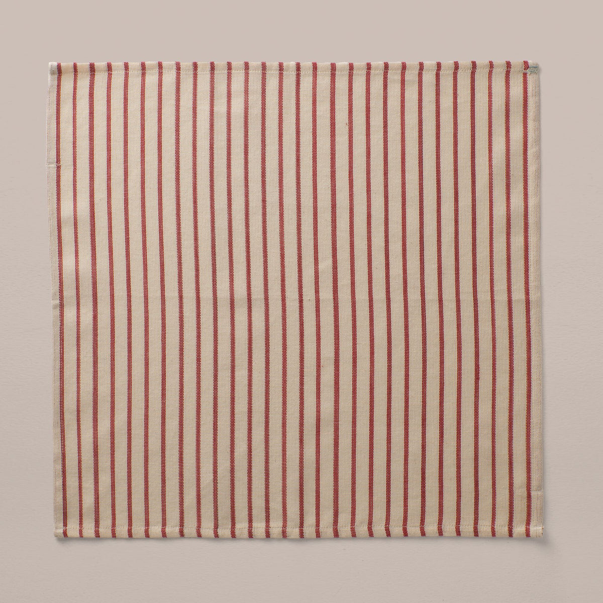 Goodee-Tensira-Hand-Dyed Cotton Napkins - Set of 4 - Color - Muted Red/Ecru