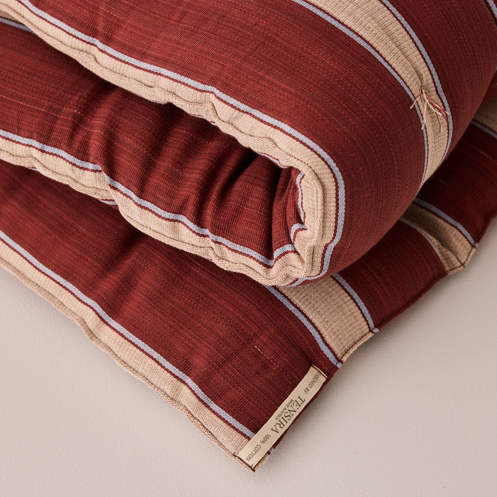 Goodee-Tensira-Kapok Foldable Lounge Cushion - Color - Red/Ecru/Blue