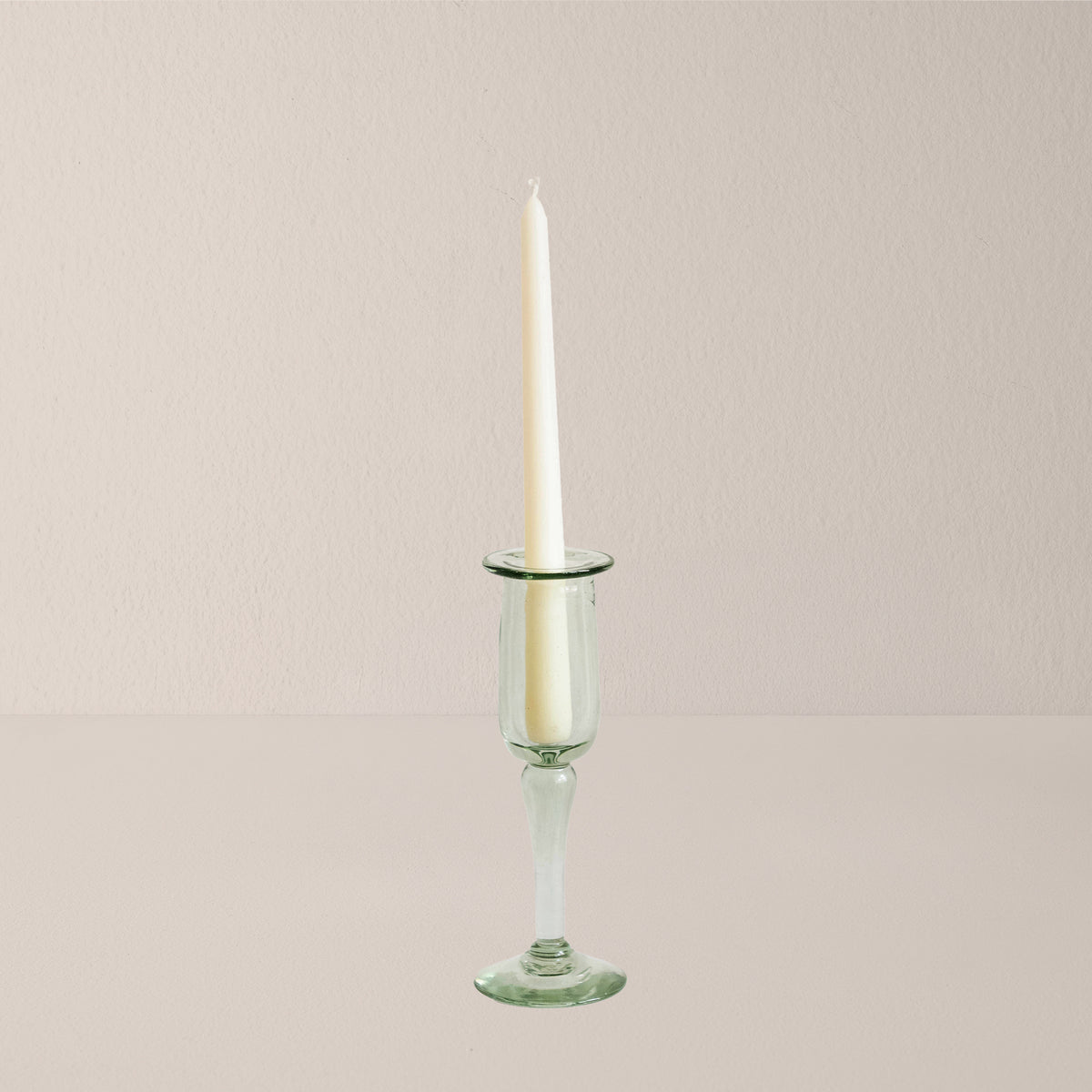 Goodee-Volverde-Glass Petal Taper Candle Holder - Medium