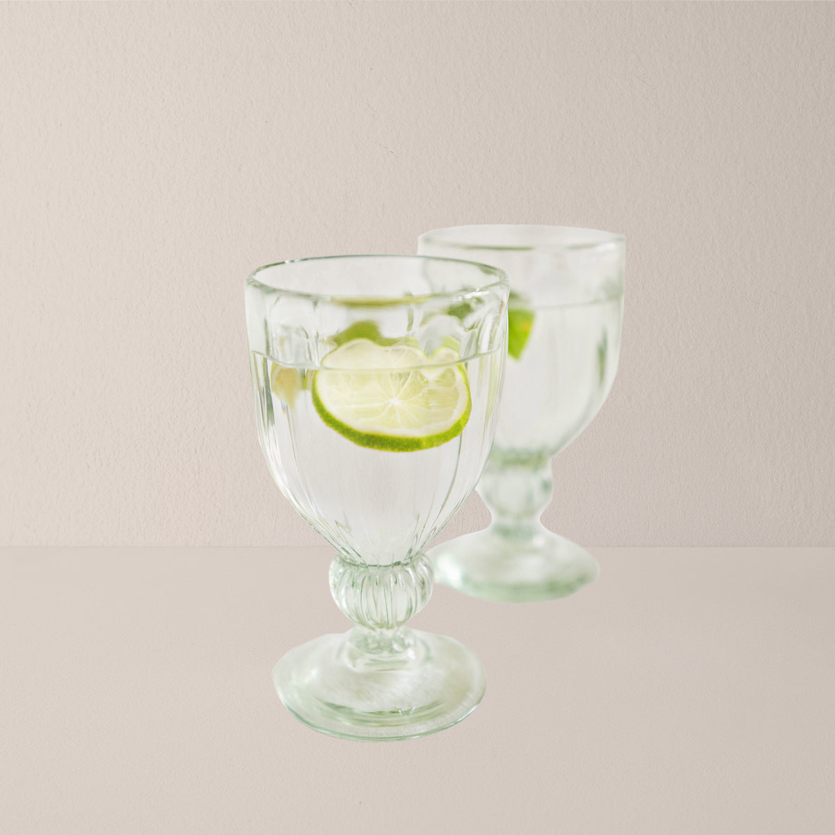 Goodee-Volverde-Petal Stemmed Wine Glass - Set of 2 - Color - Clear