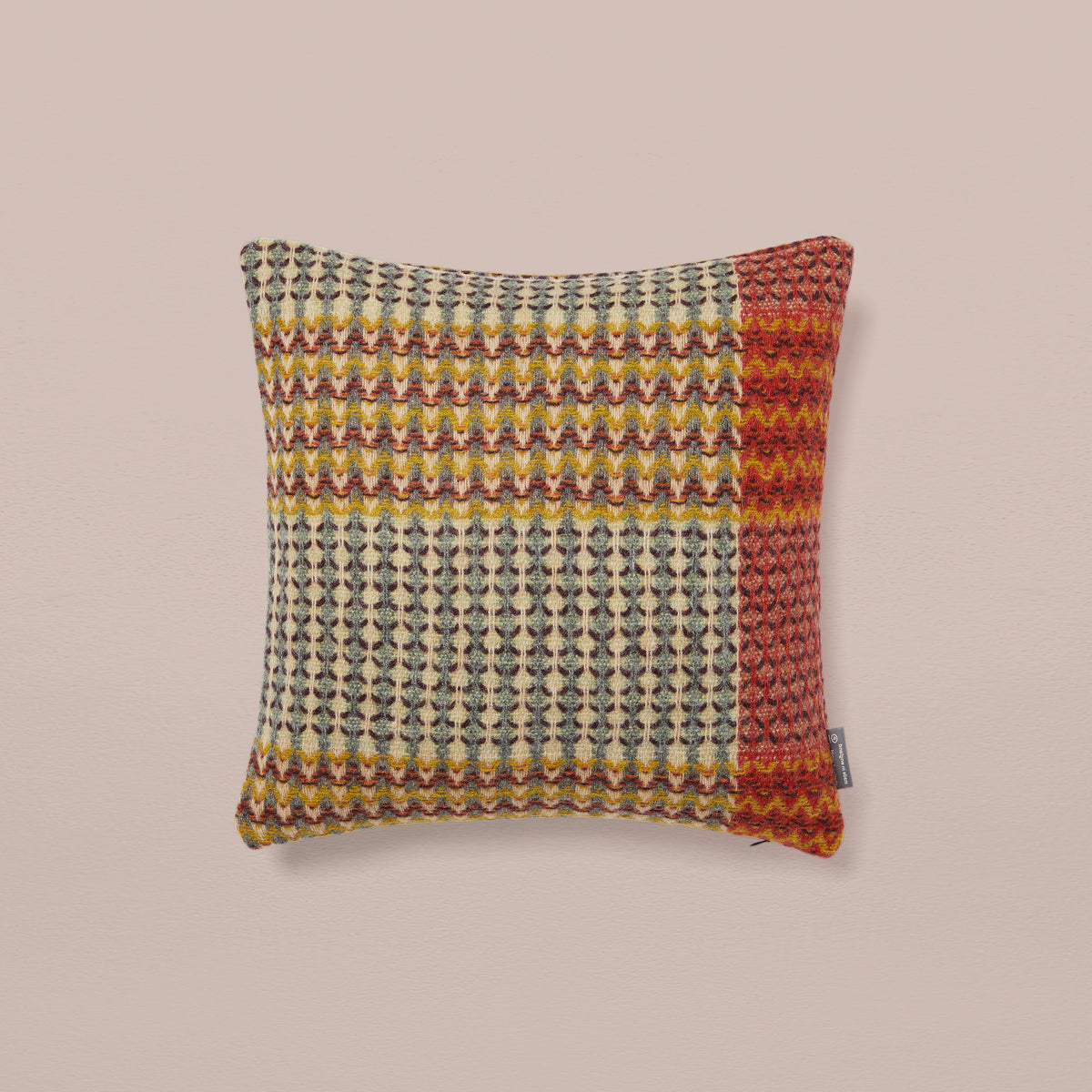 Goodee-Wallace Sewell-Shetland Wool Ripple Cushion Cover - Yosemite - Color - Maroon/Red Stripe