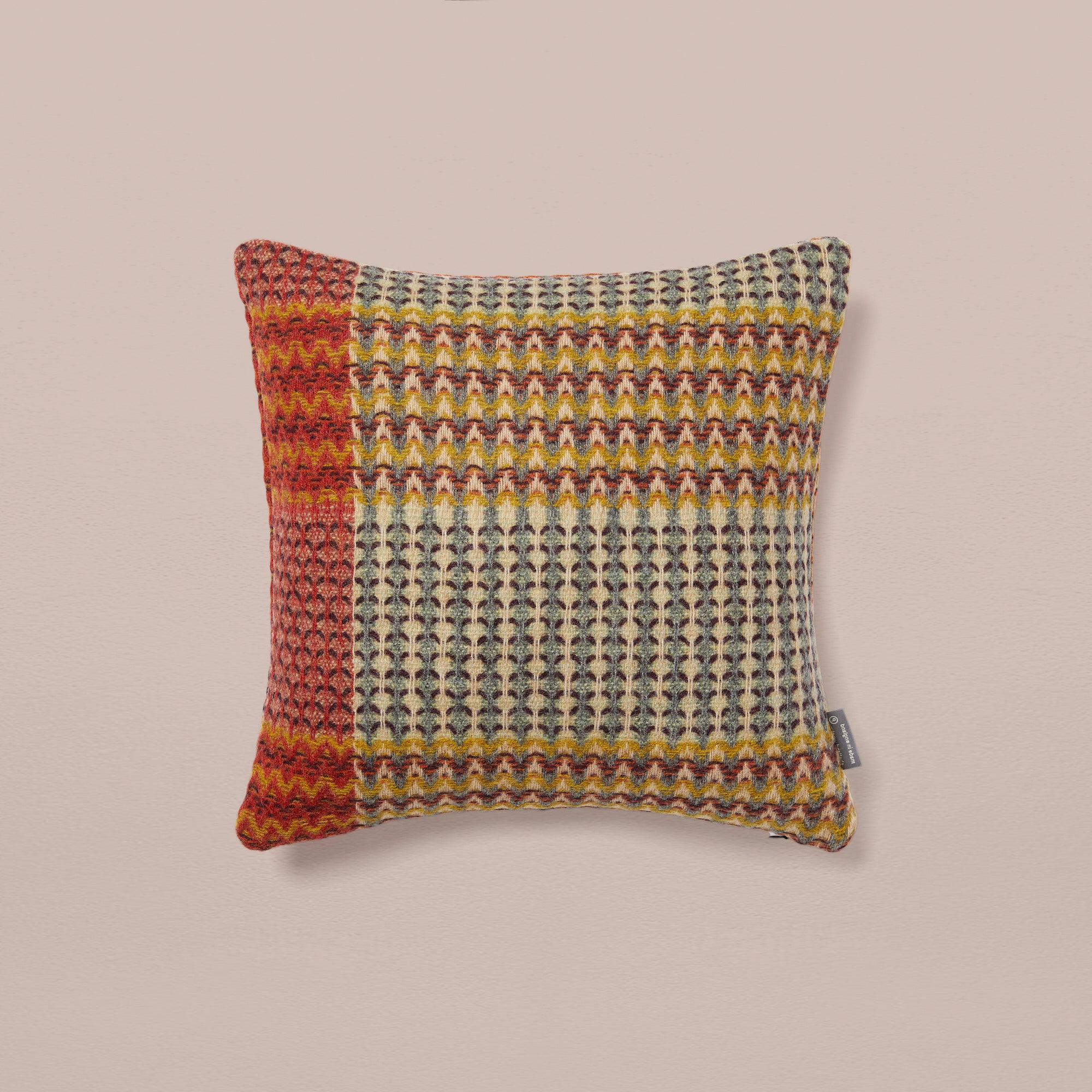 Goodee-Wallace Sewell-Shetland Wool Ripple Cushion Cover - Yosemite - Color - Amber/Red Stripe