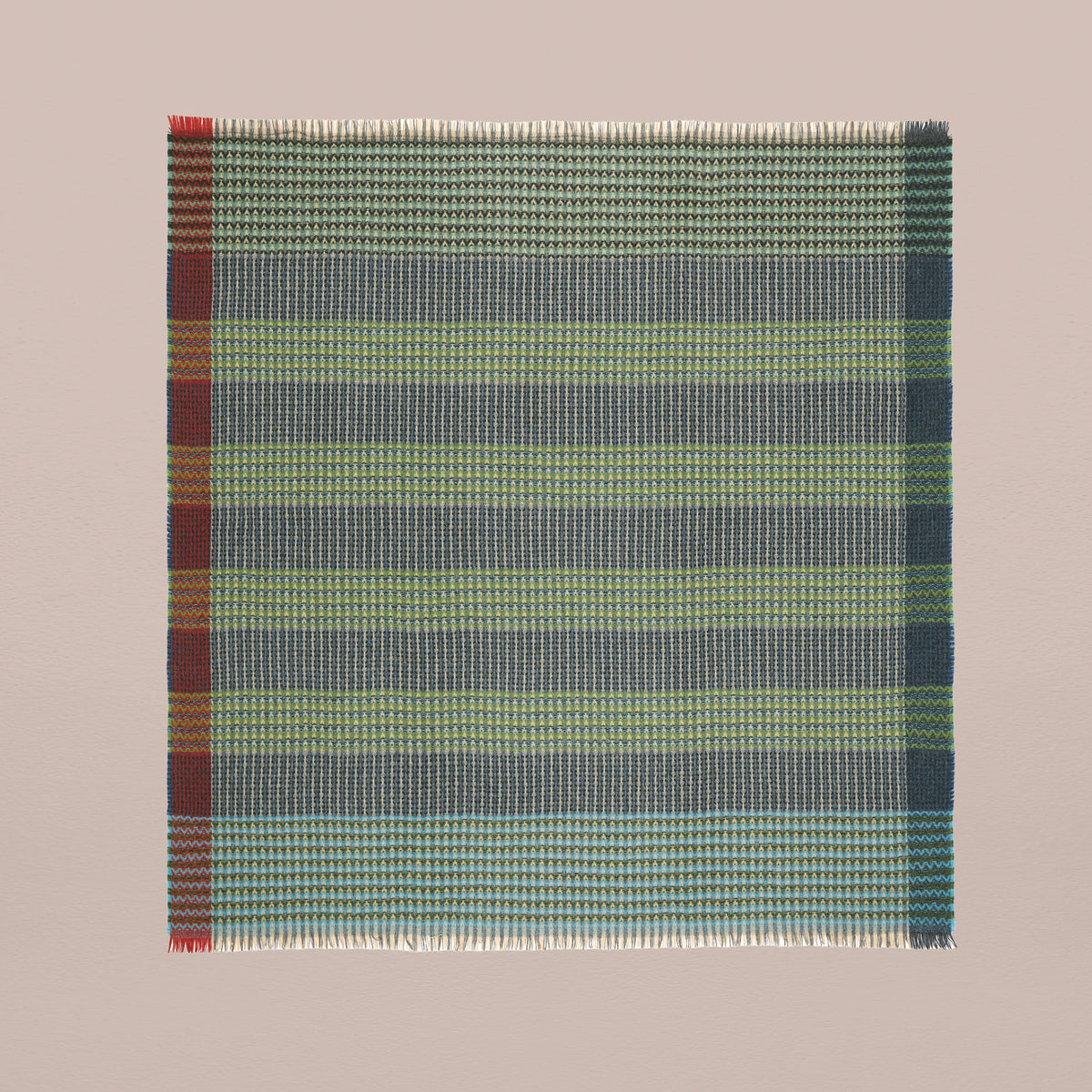 Goodee-Wallace Sewell-Shetland Wool Ripple Throw - Everglade - Color - Everglade