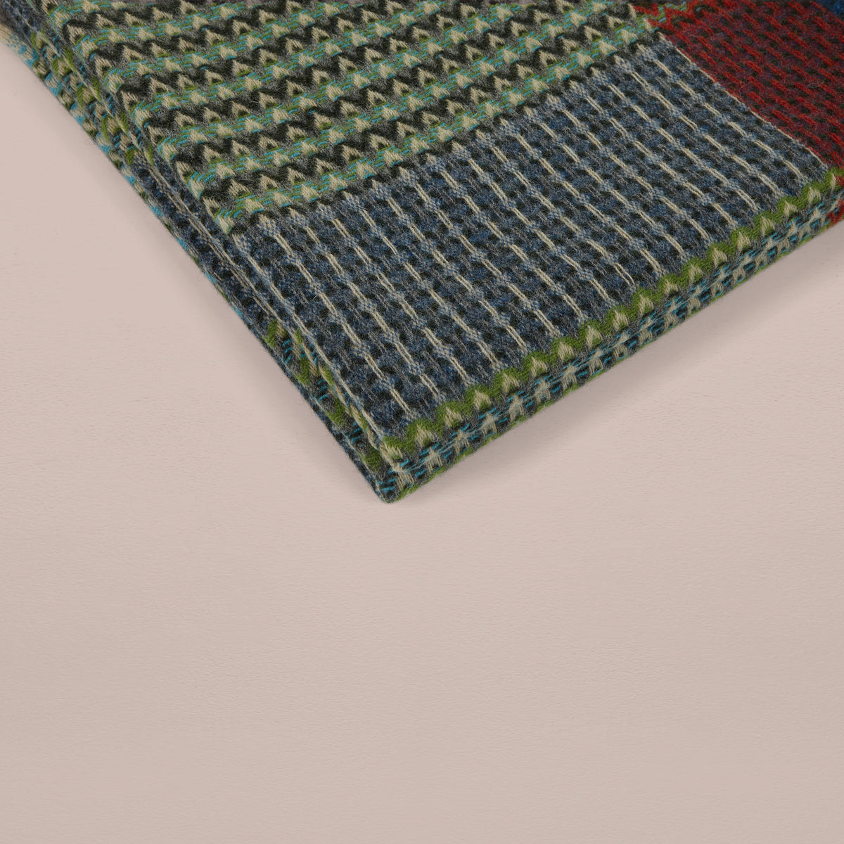 Goodee-Wallace Sewell-Shetland Wool Ripple Throw - Everglade - Color - Everglade