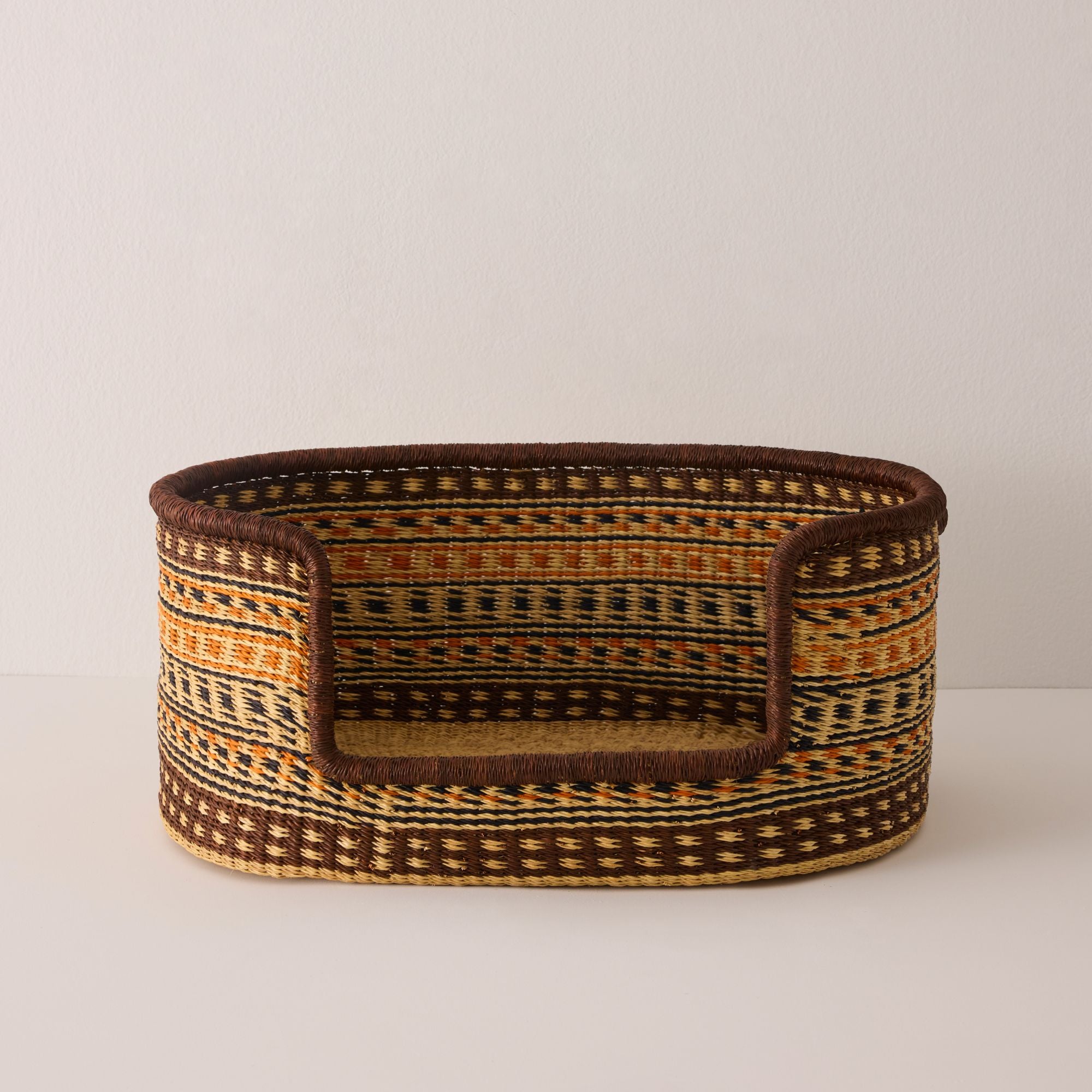 Goodee-Baba Tree-Medium Dog Bed Basket - Color - Gold, Natural & Rust