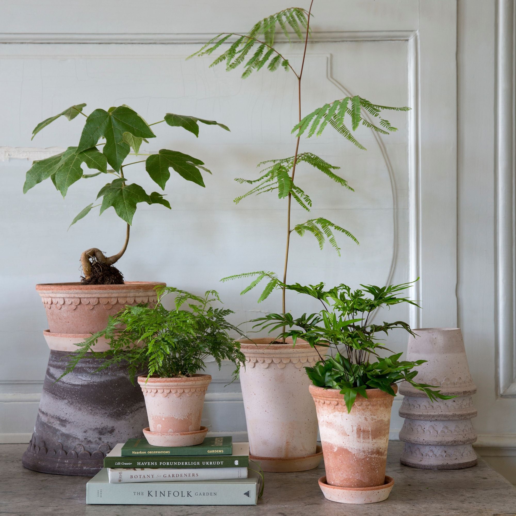 Goodee-Bergs Potter-Copenhagen Tall Planter & Saucer - Color - Raw Rosa
