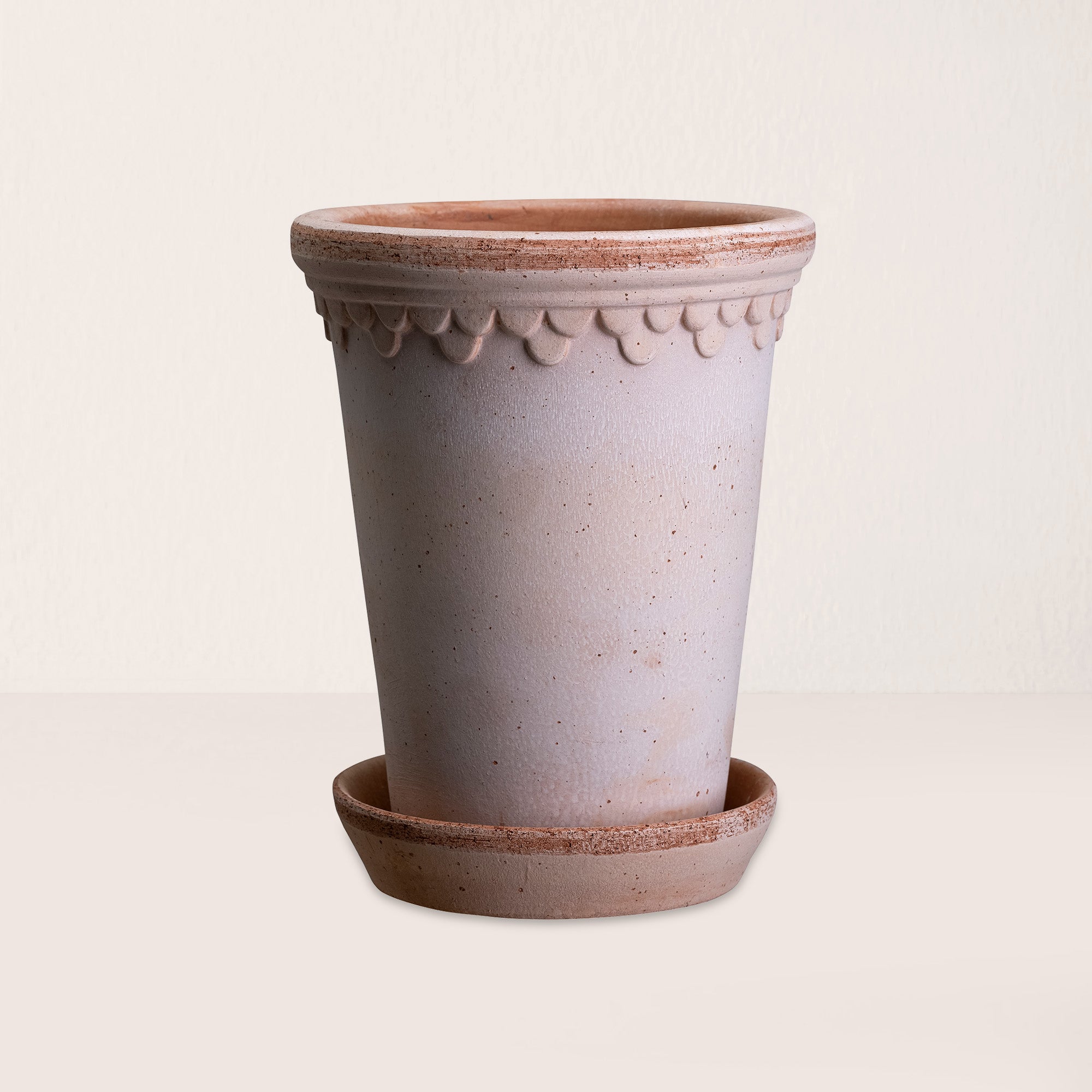 Goodee-Bergs Potter-Copenhagen Ø18 Tall Planter & Saucer - Color - Raw Rosa
