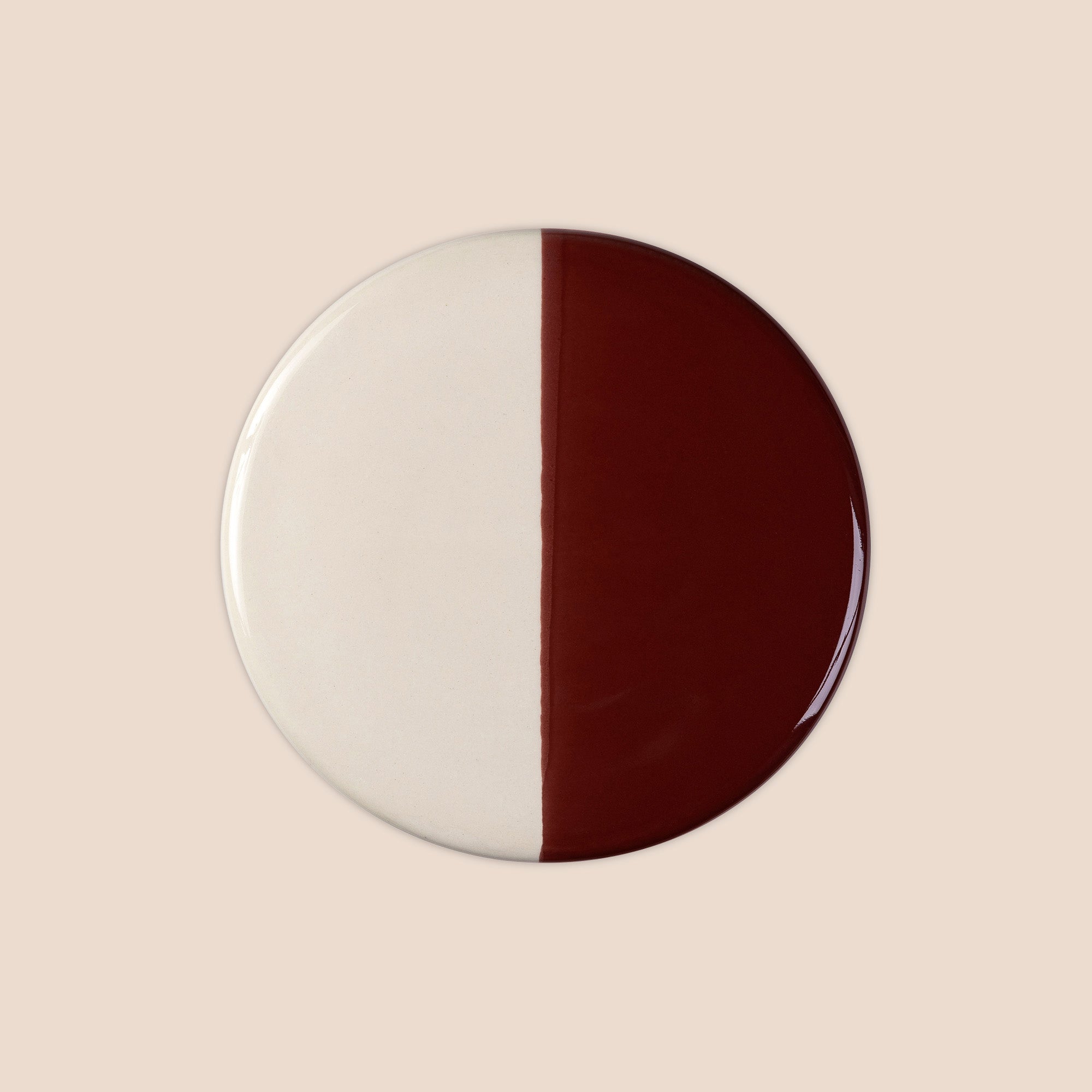 Goodee-Bergs Potter-Nuna Round Stoneware Small - Color - Burgundy Glazed