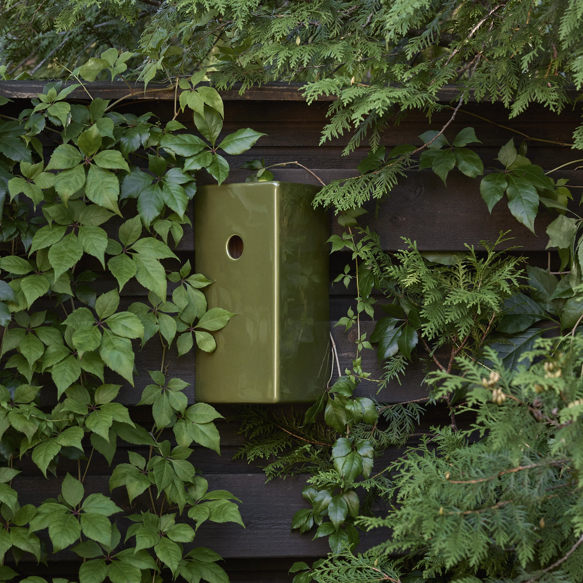 Goodee-Pidat-Koti Ceramic Birdhouse - Color - Moss