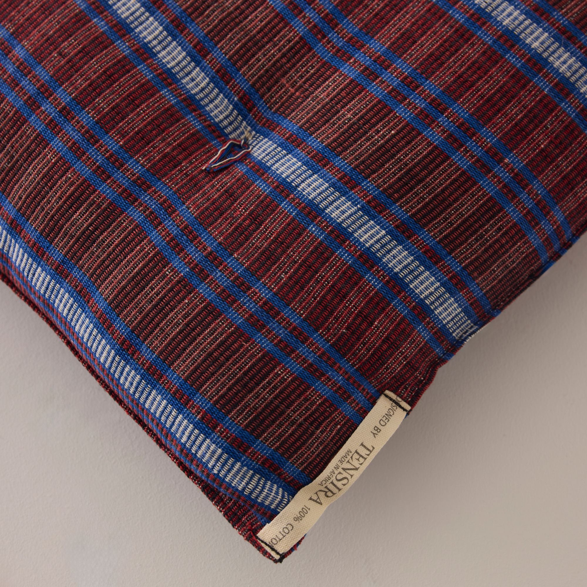 Goodee-Tensira-Chair Cushion - Color - Burgundy & Blue Tartan