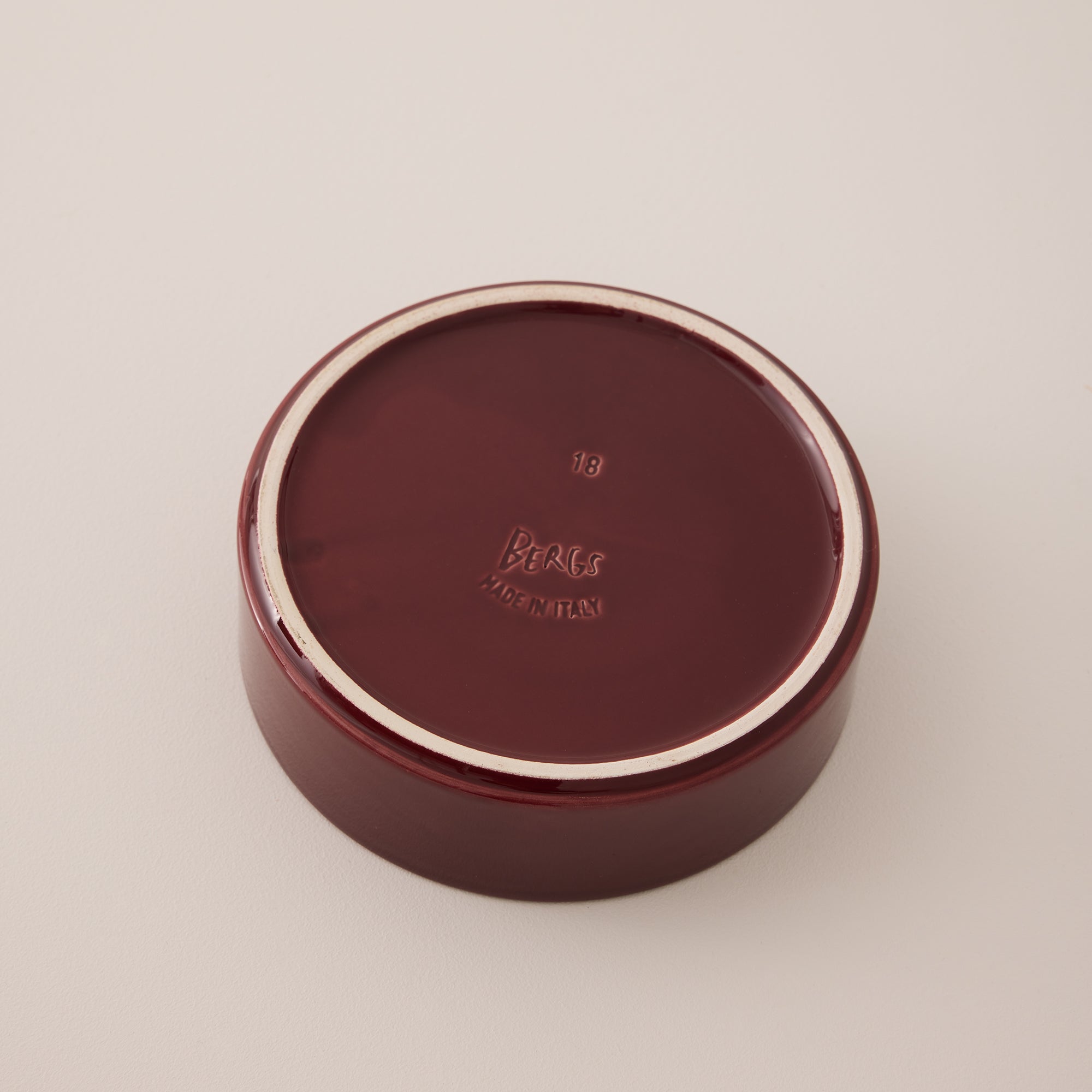 Goodee-Bergs Potter-Hoff Saucer 18 - Color - Burgundy Glazed
