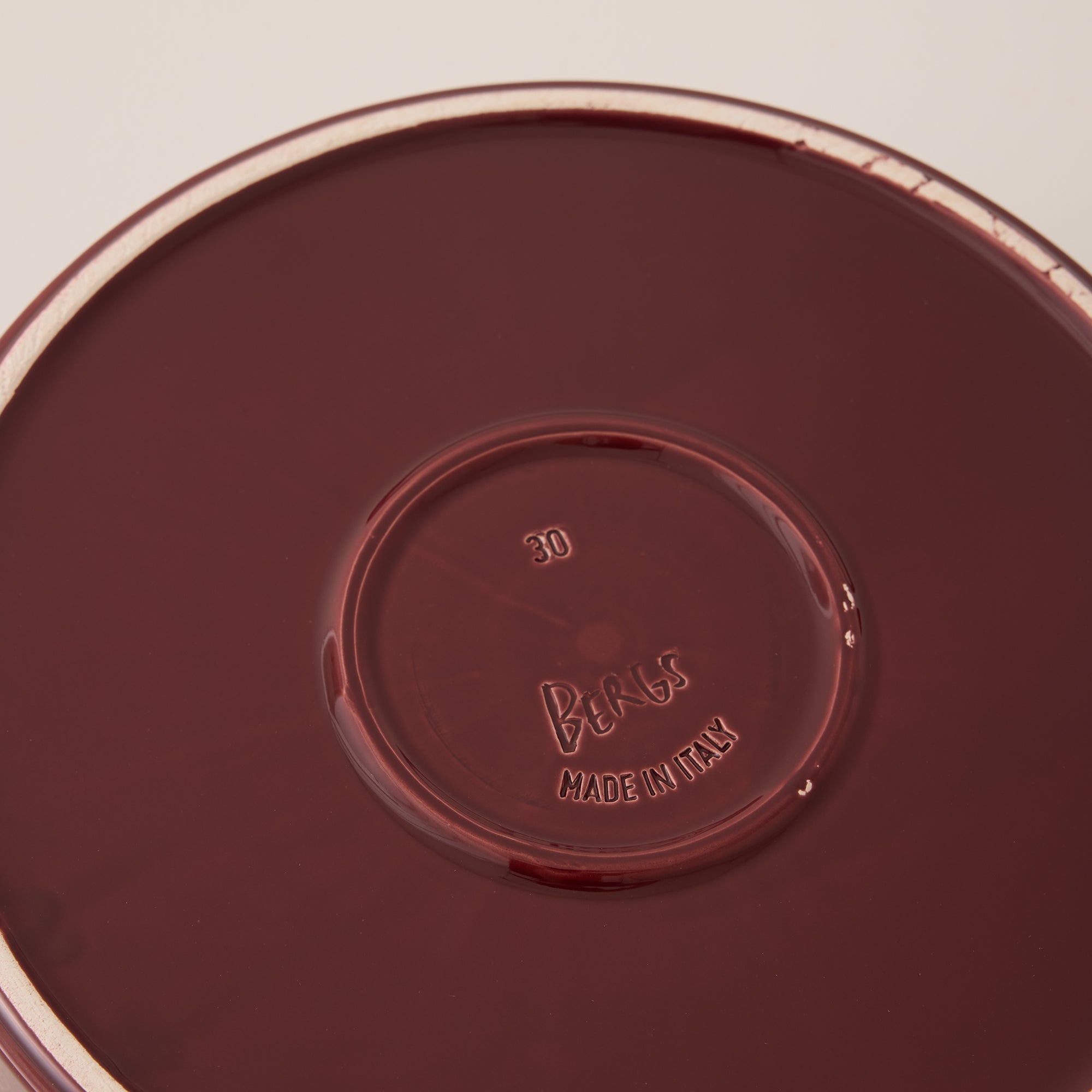 Goodee-Bergs Potter-Hoff Ø30 Saucer - Color - Burgundy Glazed