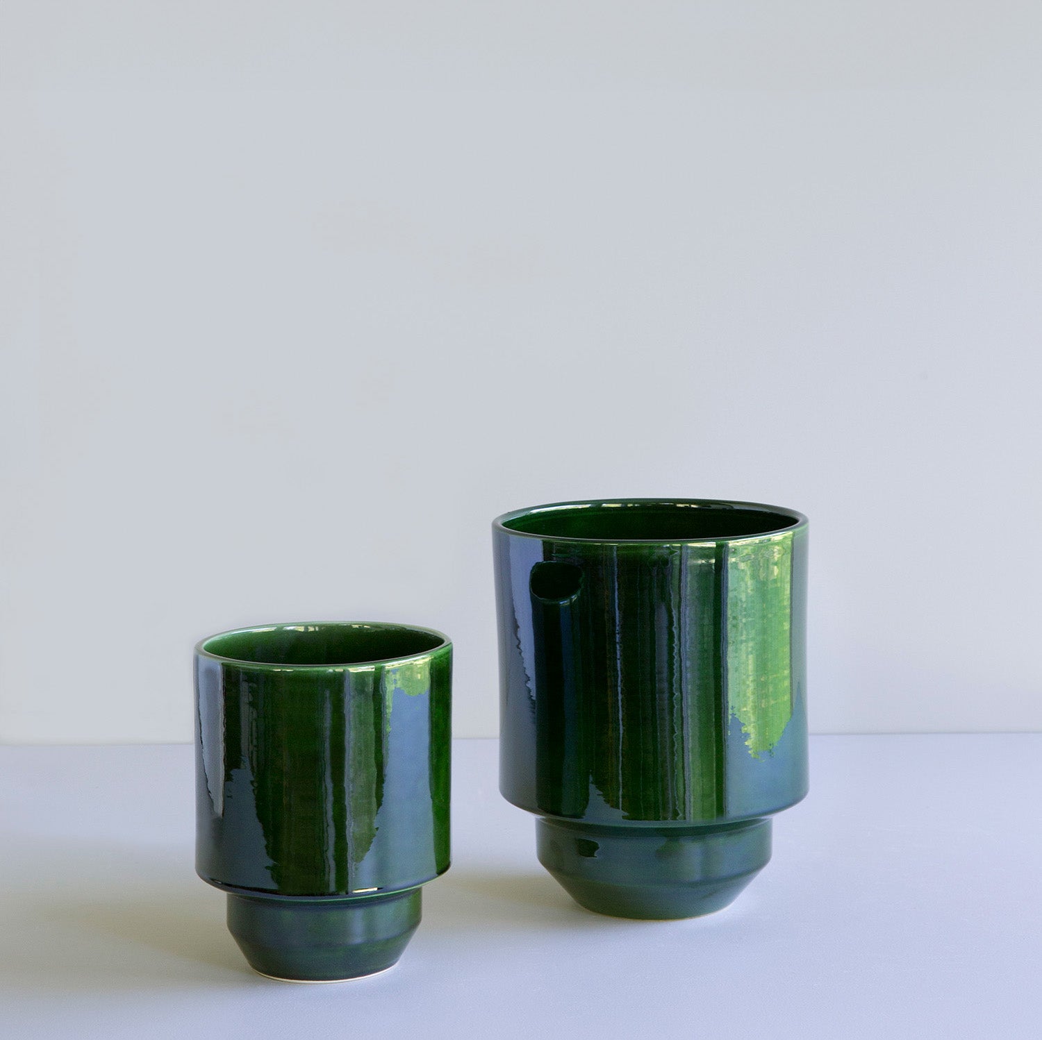 Goodee-Bergs Potter-Hoff Planter 18 - Color - Emerald Glazed