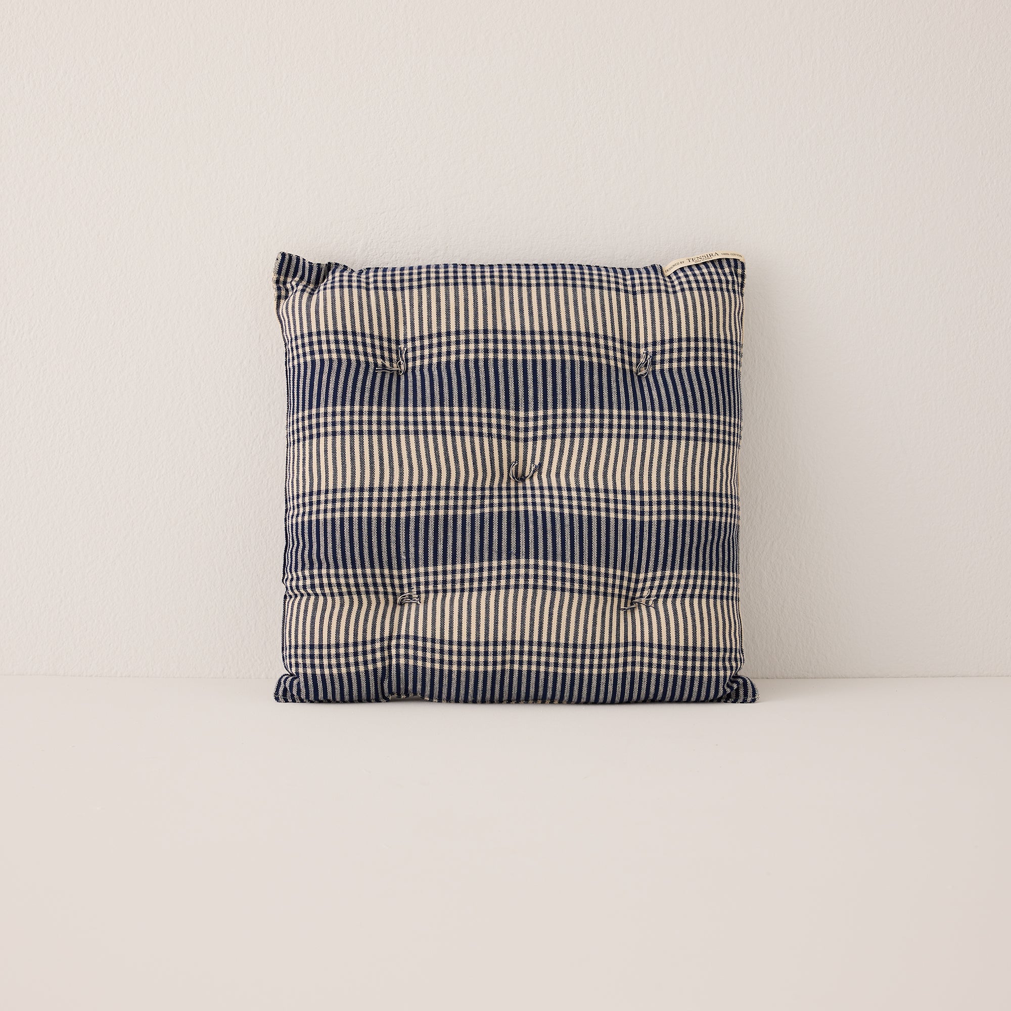 Goodee-Tensira-Chair Cushion - Color - Navy & Off-White Tartan