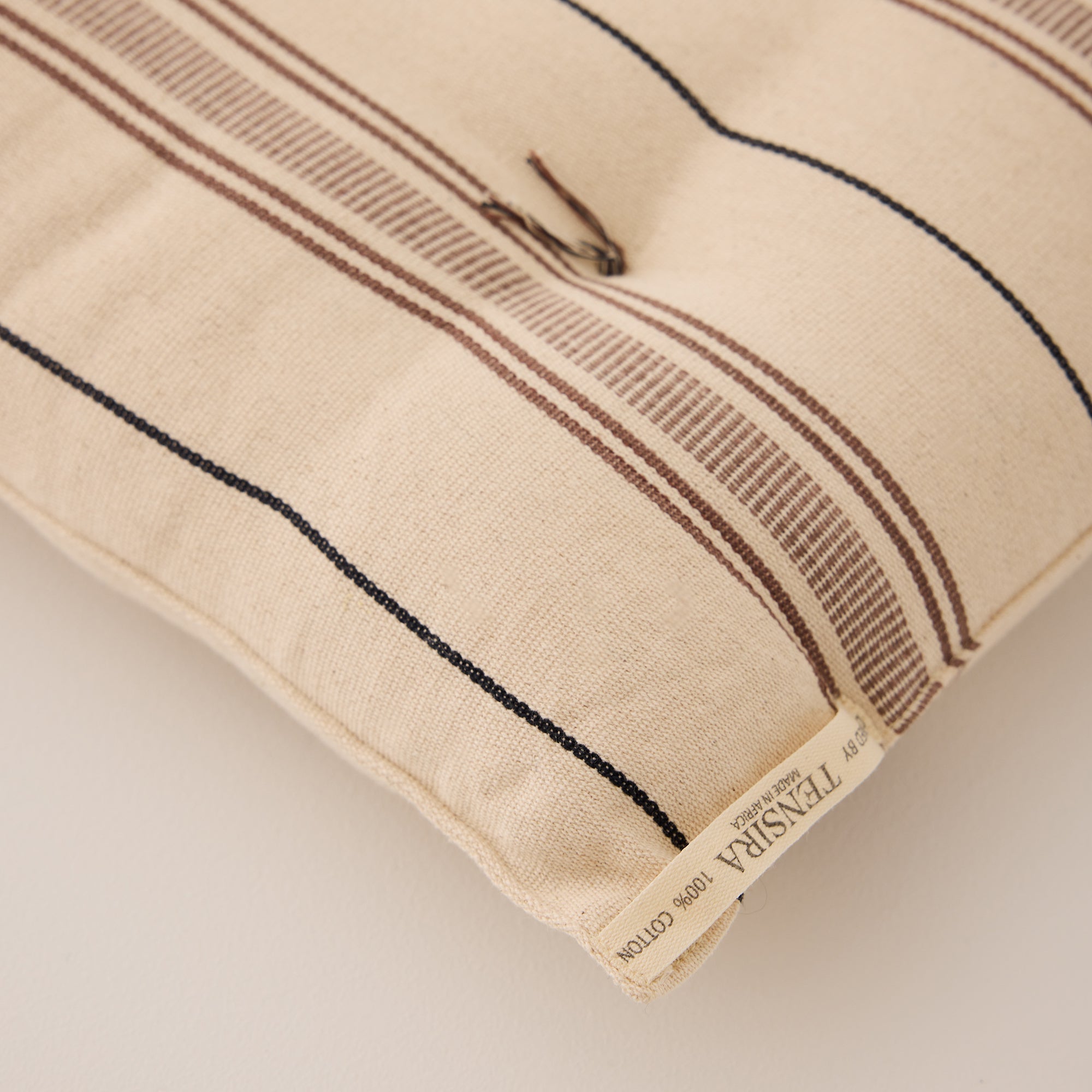 Goodee-Tensira-Chair Cushion - Color - Chocolate Brown Black Stripes