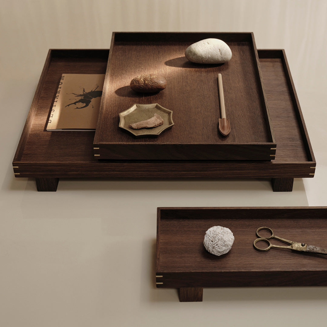 Goodee-Ferm Living-Bon Wooden Tray - Color - Smoked Oak