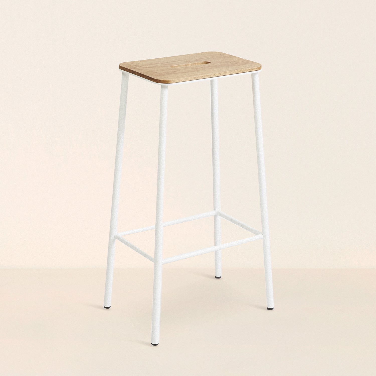 Goodee-Frama-Adam Stool - Size - H76 - Color - Oak & Warm White