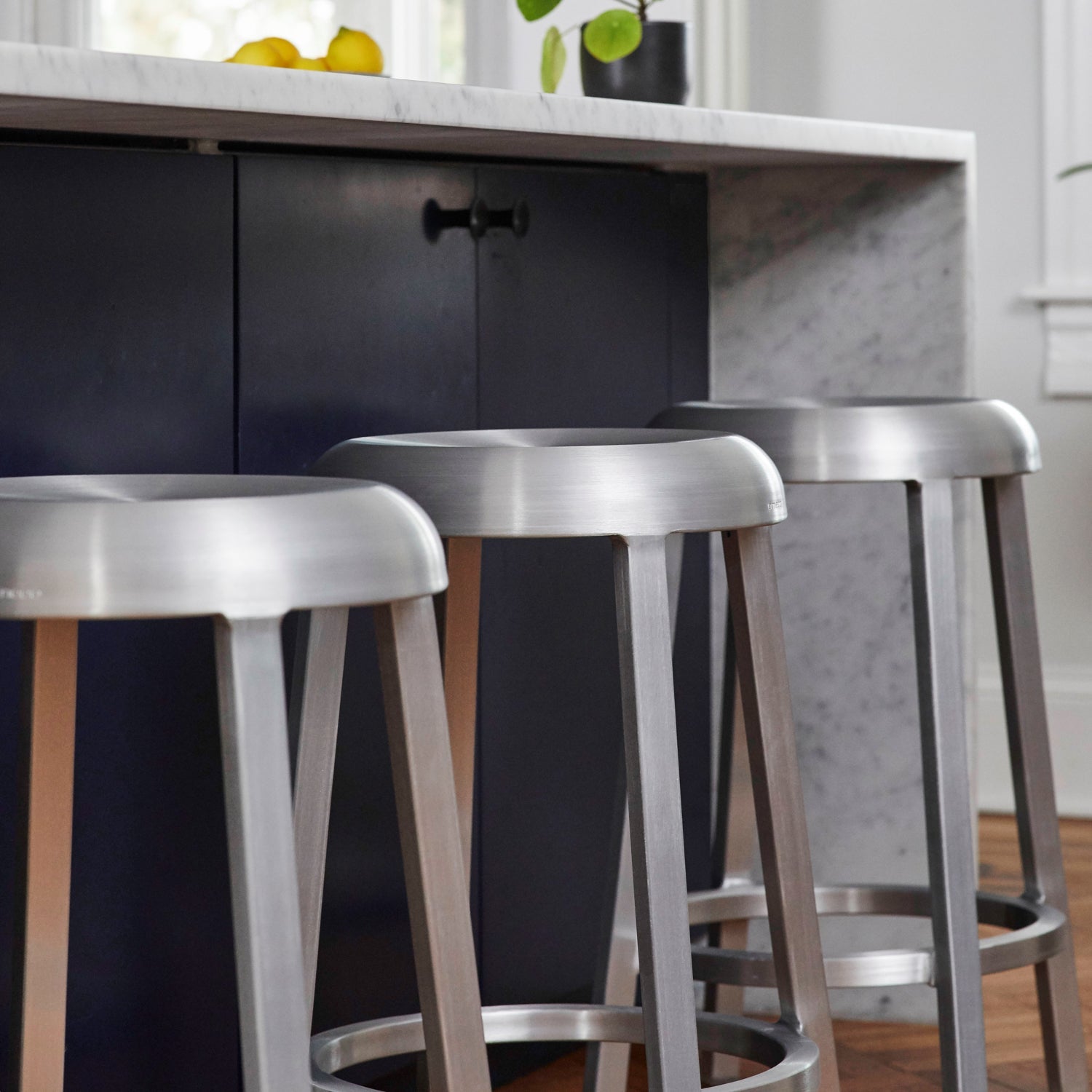 Goodee-Emeco-Za Counter Stool - Color - Hand Brushed Aluminum