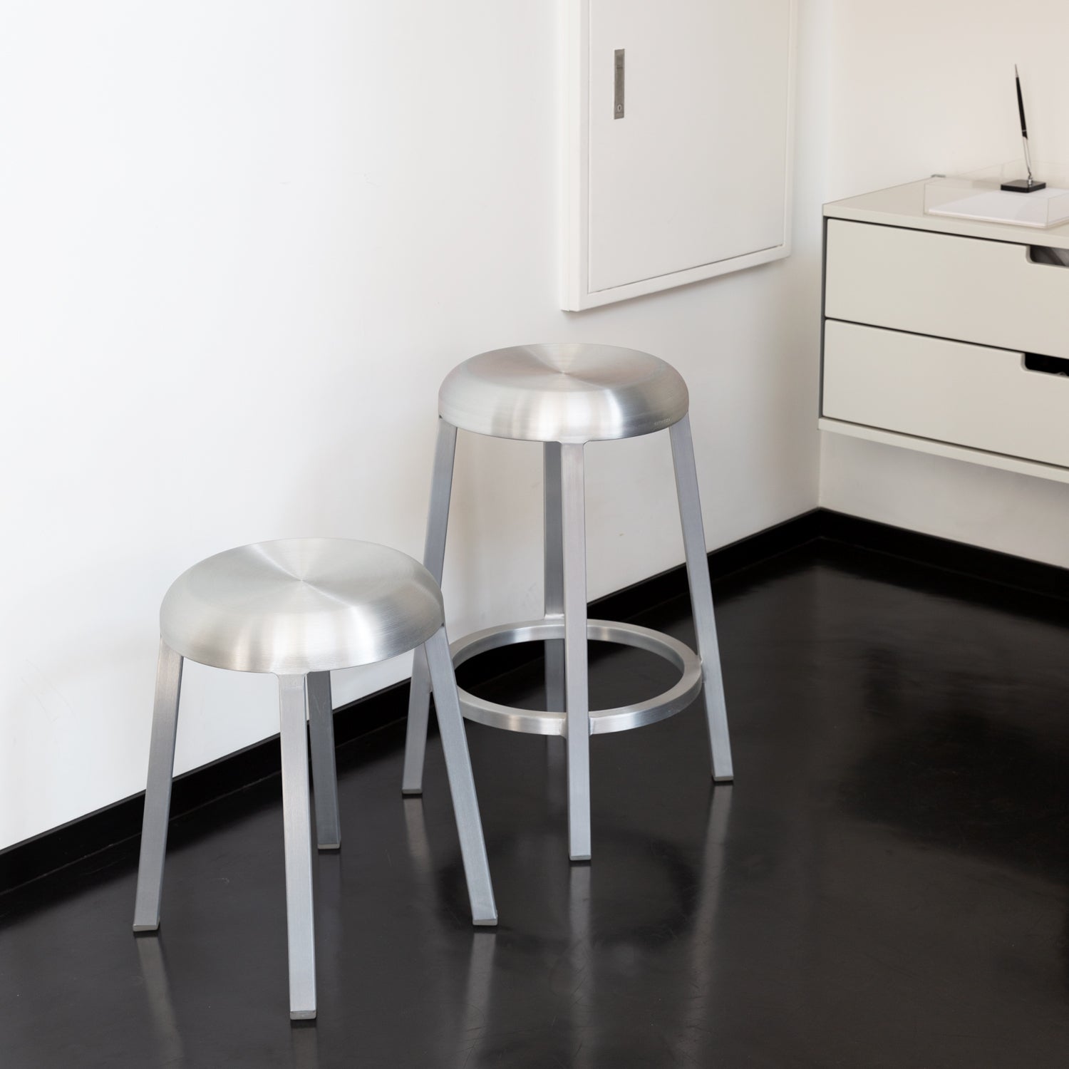 Goodee-Emeco-Za Counter Stool - Color - Hand Brushed Aluminum