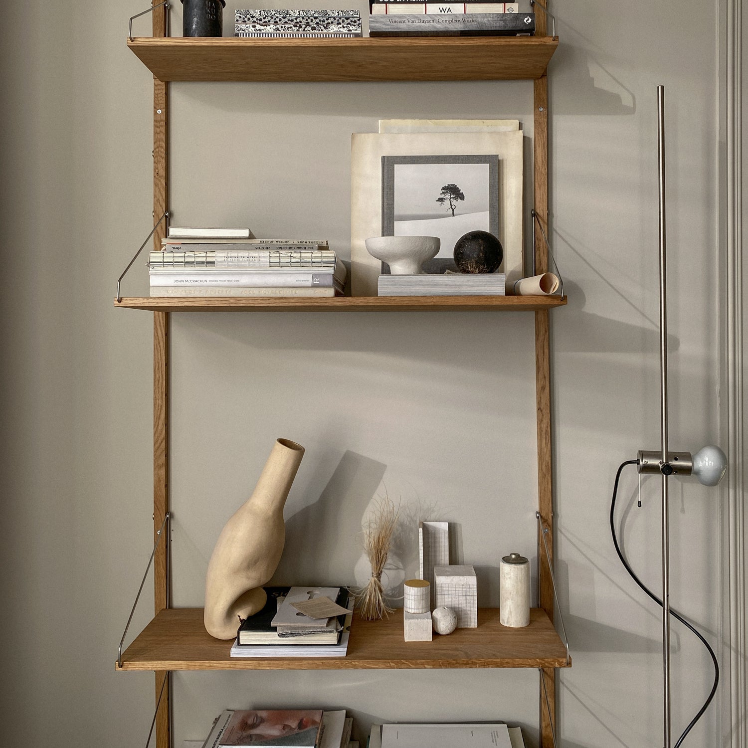 Goodee-Frama-Shelf Library Natural | Single Section - Size - 5 Shelves