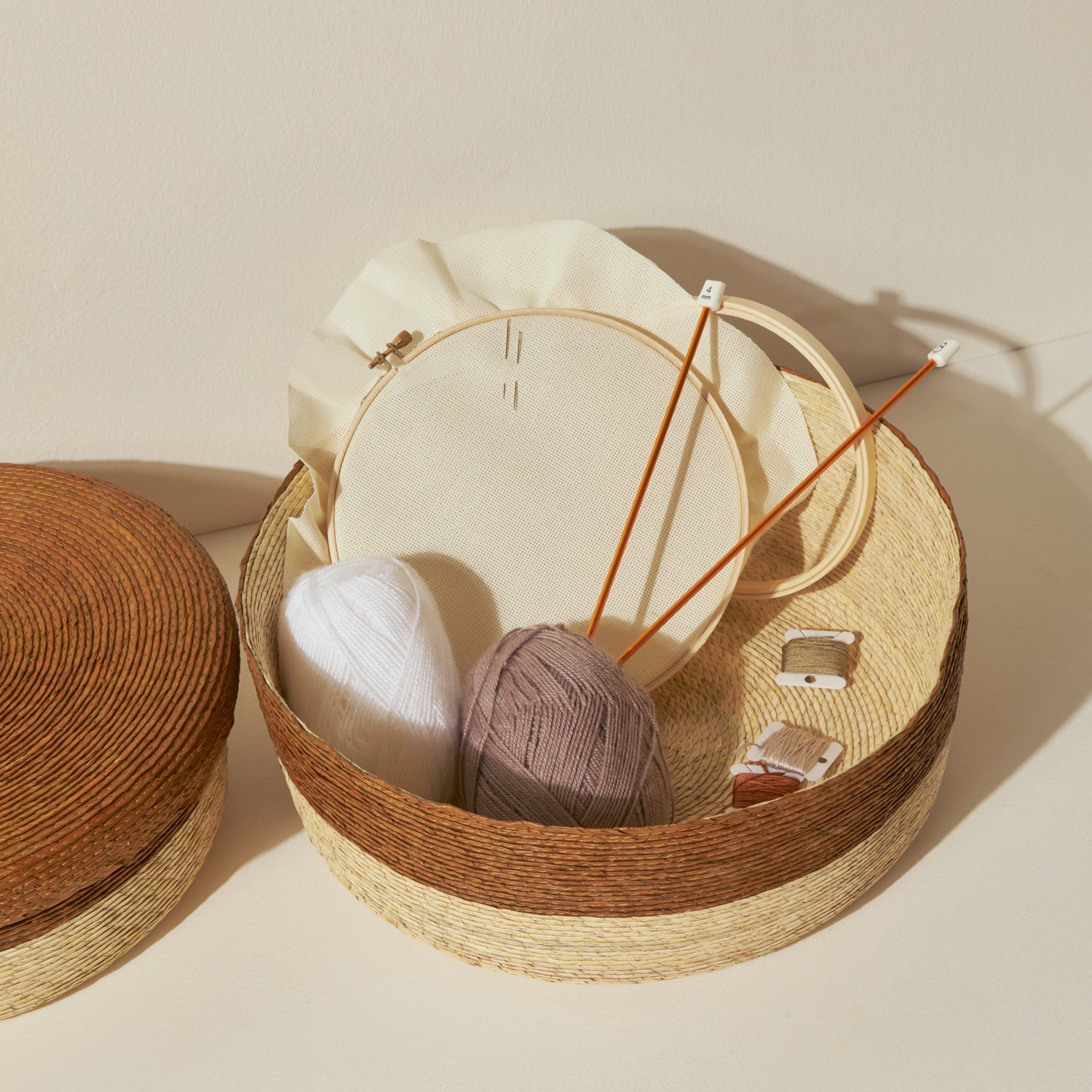 Goodee-Makaua-Short Storage Basket - Color - Trigo