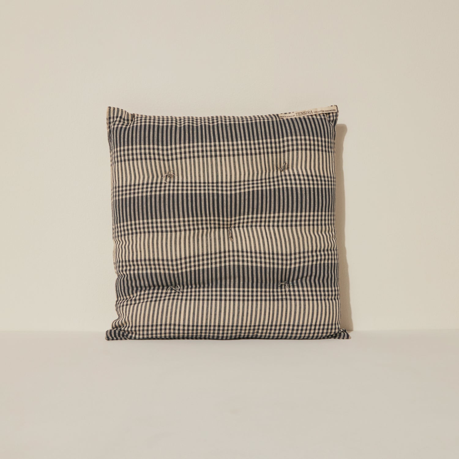 Goodee-Tensira-Chair Cushion - Color - Black & Off-White Tartan