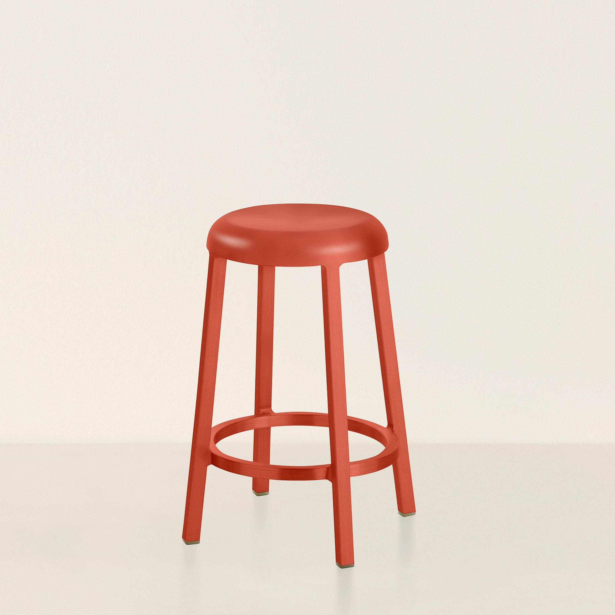 Goodee-Emeco-Za Counter Stool - Color - Coral Orange