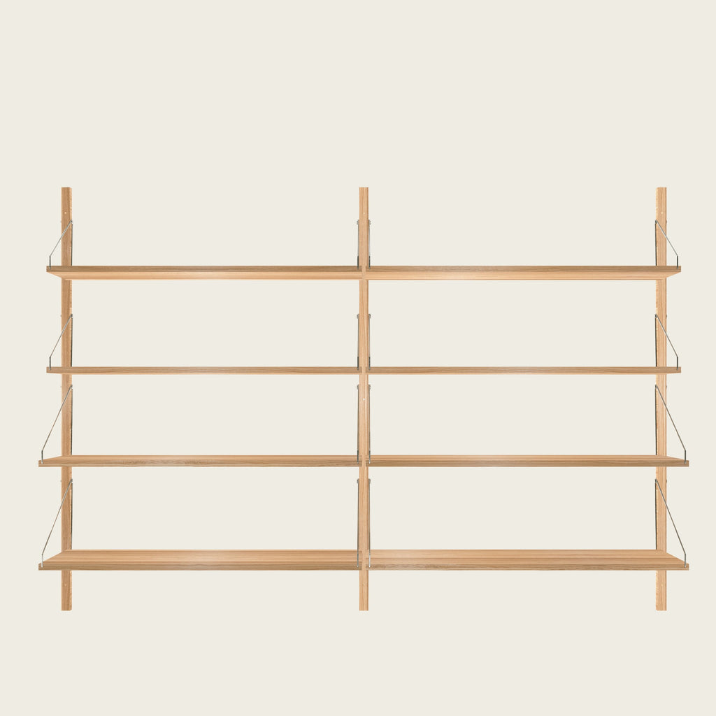 Goodee-Frama-Shelf Library Natural | Double Section - Size - 4 Shelves  