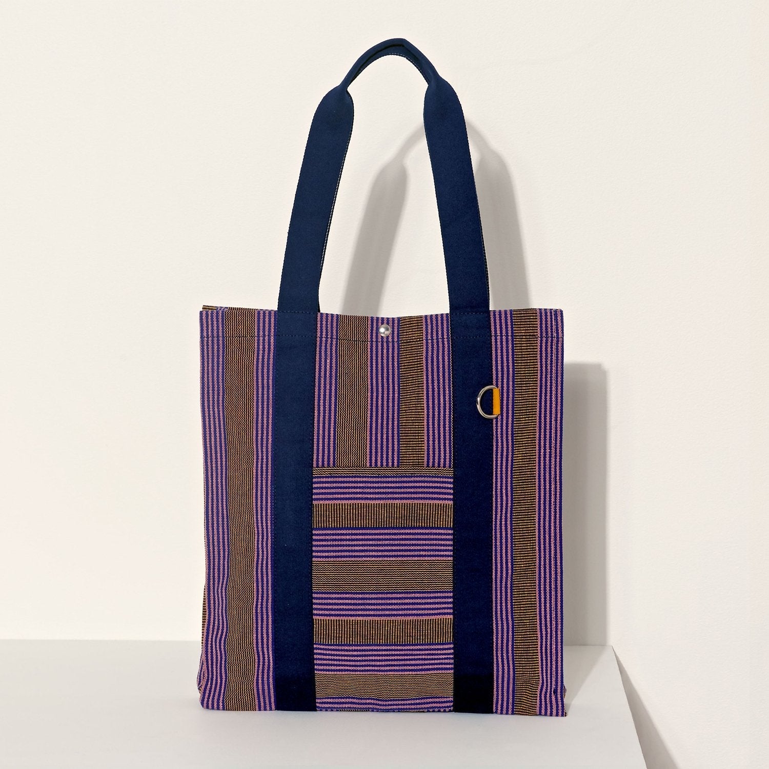 Goodee-Goodee-EFI Bassi Market Tote - Color - Mimosa & Purple Stripe