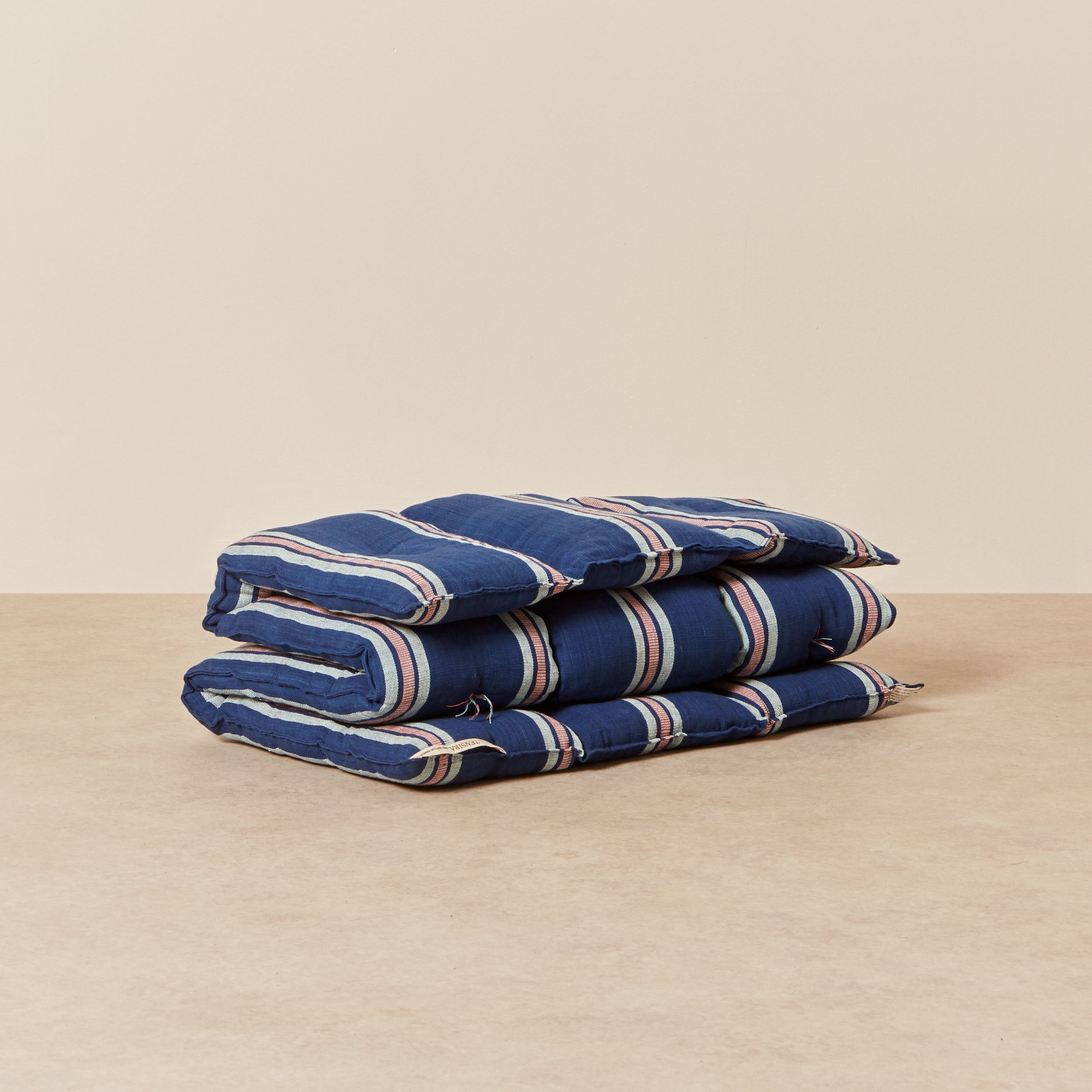 Goodee-Tensira-Kapok Mattress Topper Rectangular - Color - Red Aqua & Navy Blue