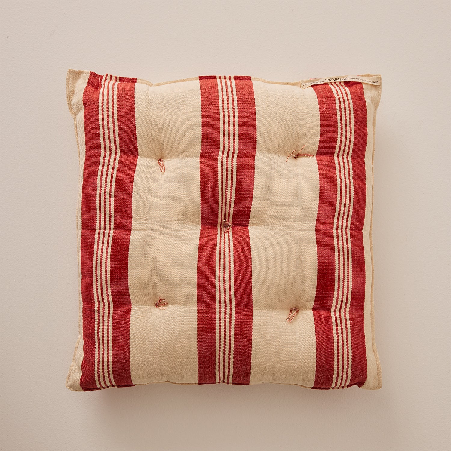 Goodee-Tensira-Chair Cushion - Color - Red & Off-White