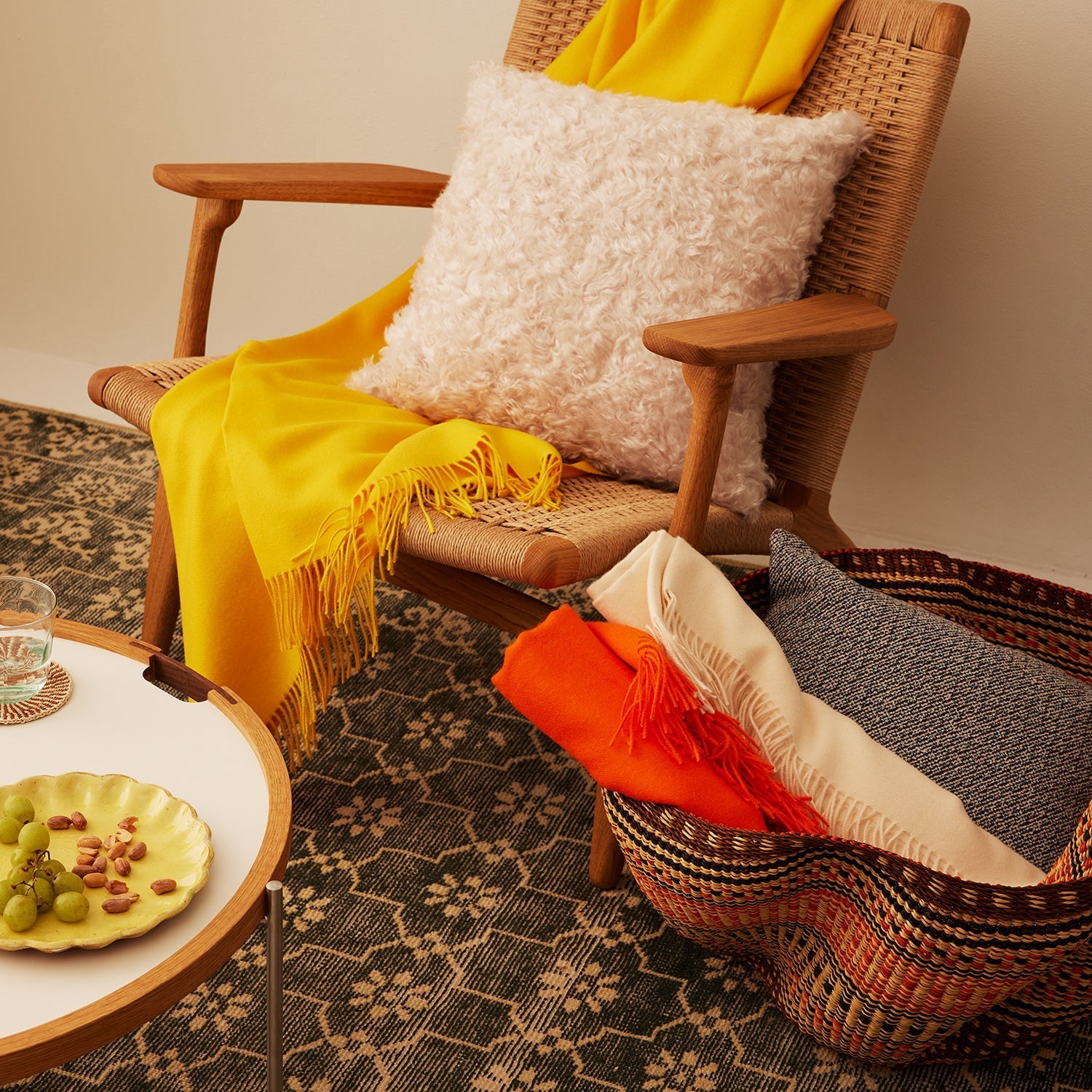 Goodee-Baba Tree-Pakurigo Basket - Color - Gold, Natural, & Rust