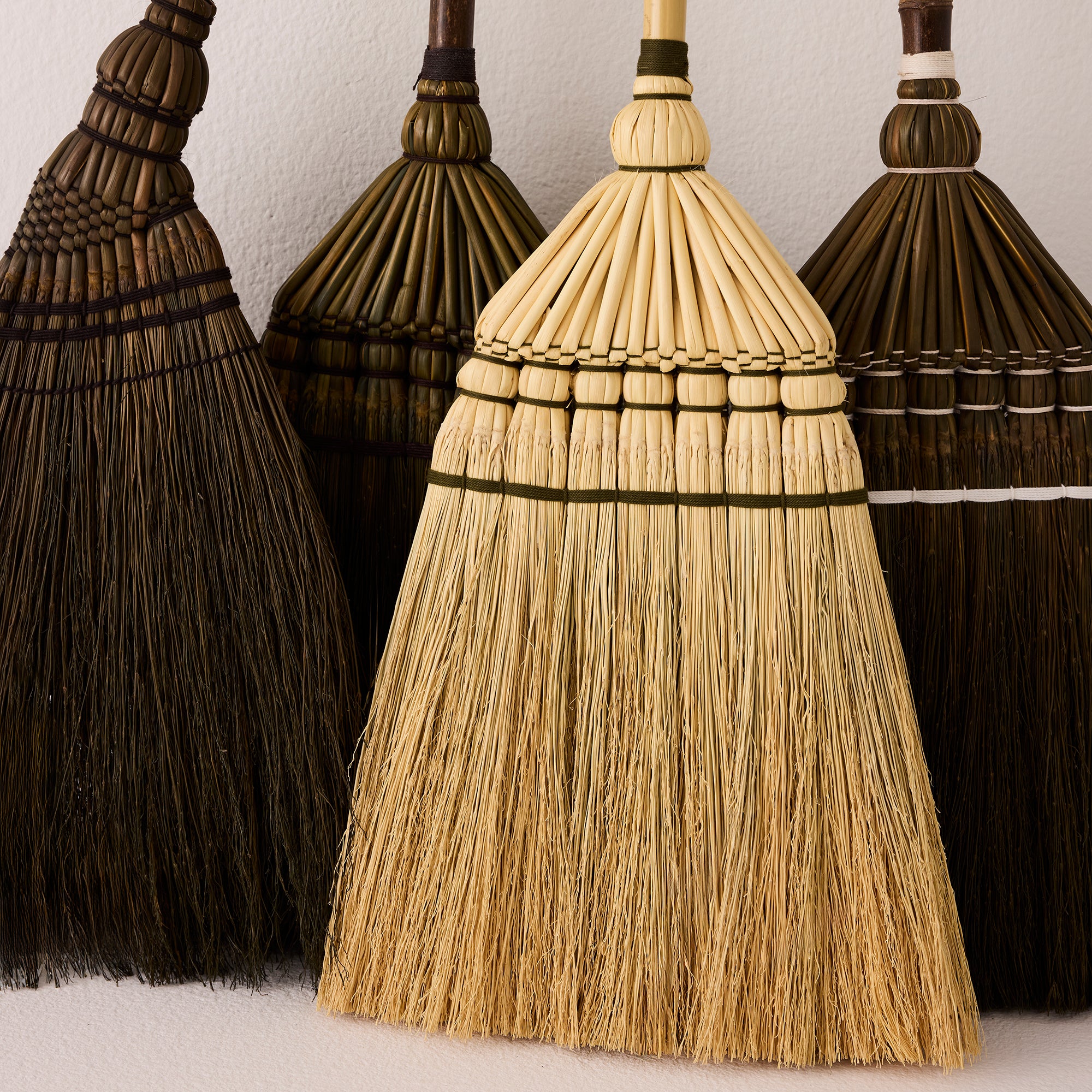 Goodee-Baan Boon-Bamboo Handle Broom - Brown & Black - Color - Brown & Black